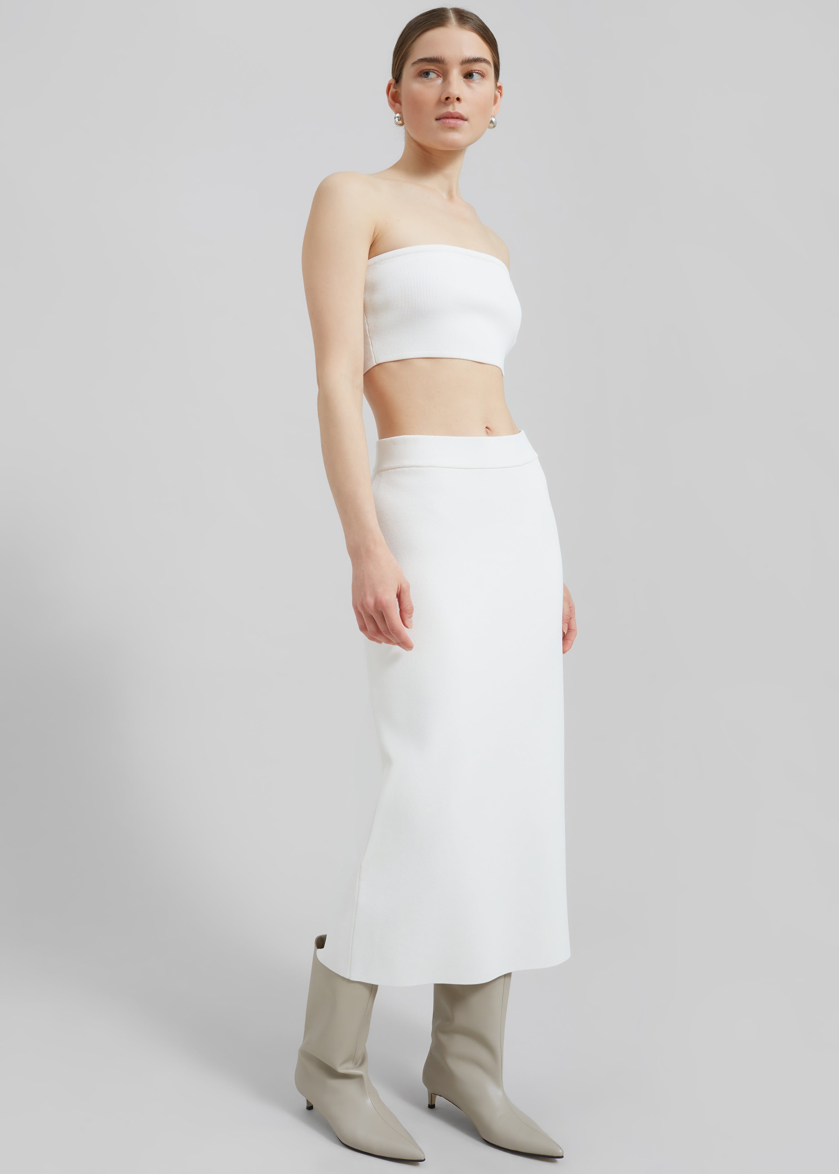 Solange Knit Pencil Skirt - Mastic - 7