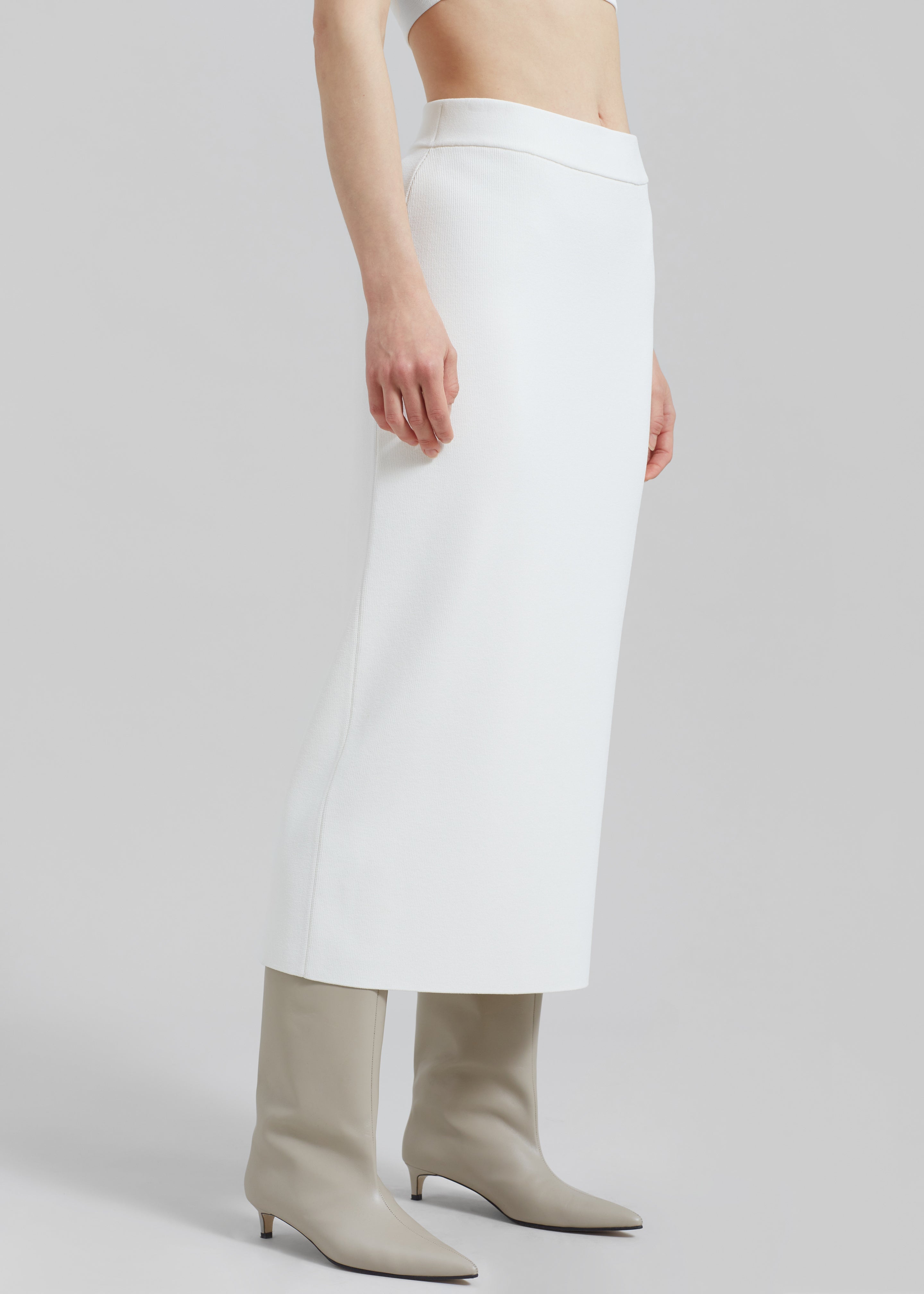Solange Knit Pencil Skirt - Mastic - 2