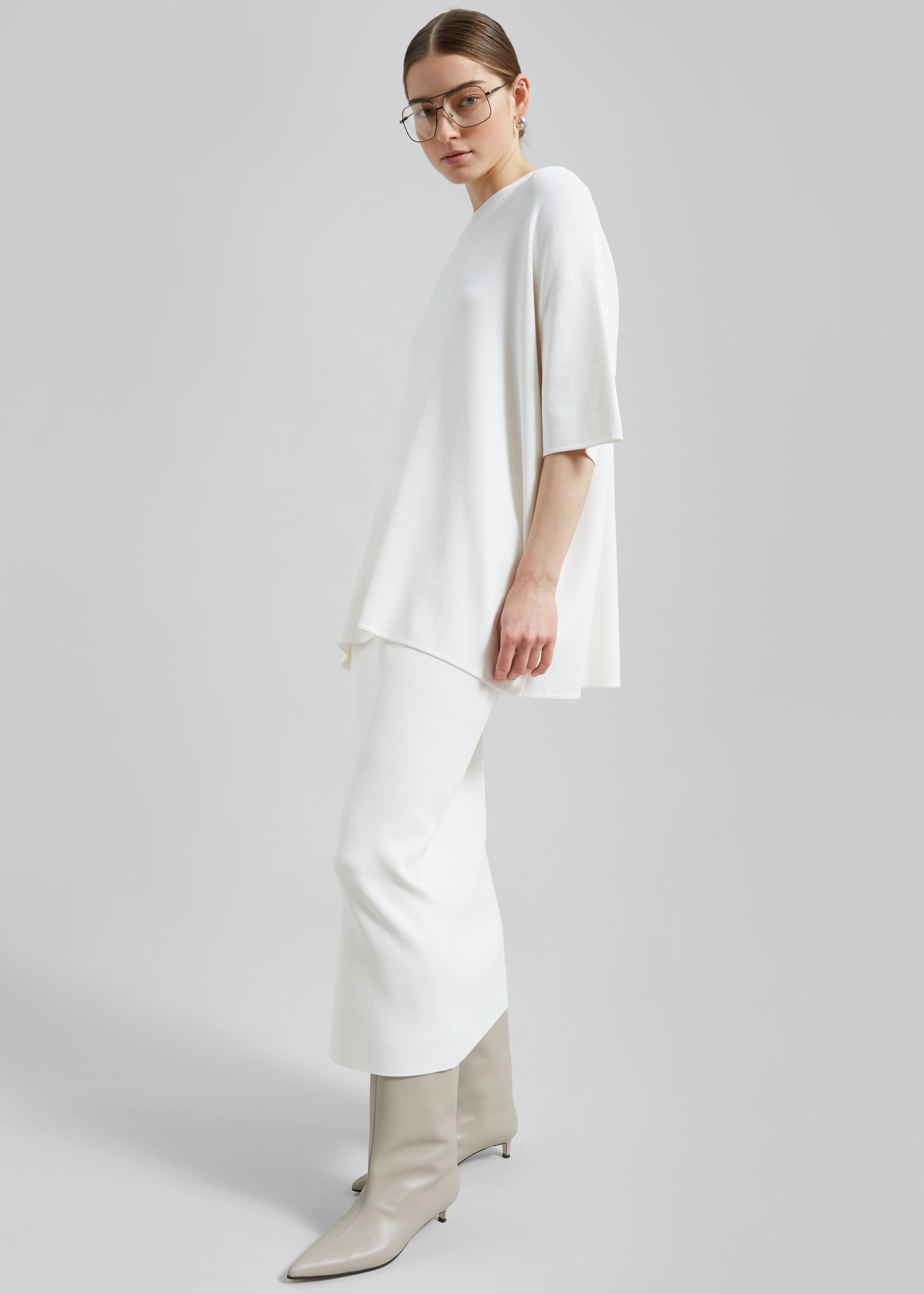 Solange Knit Pencil Skirt - Mastic - 8