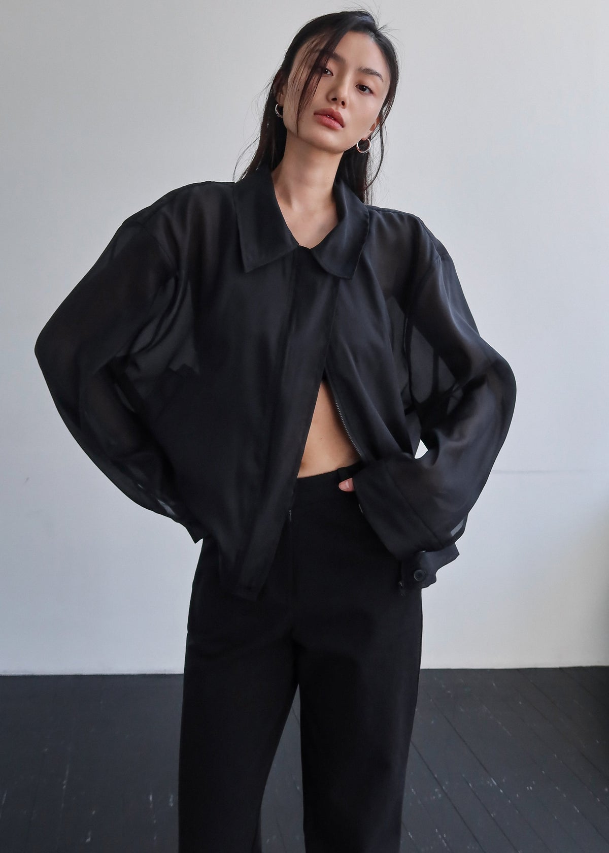 Soller Sheer Jacket - Black - 6