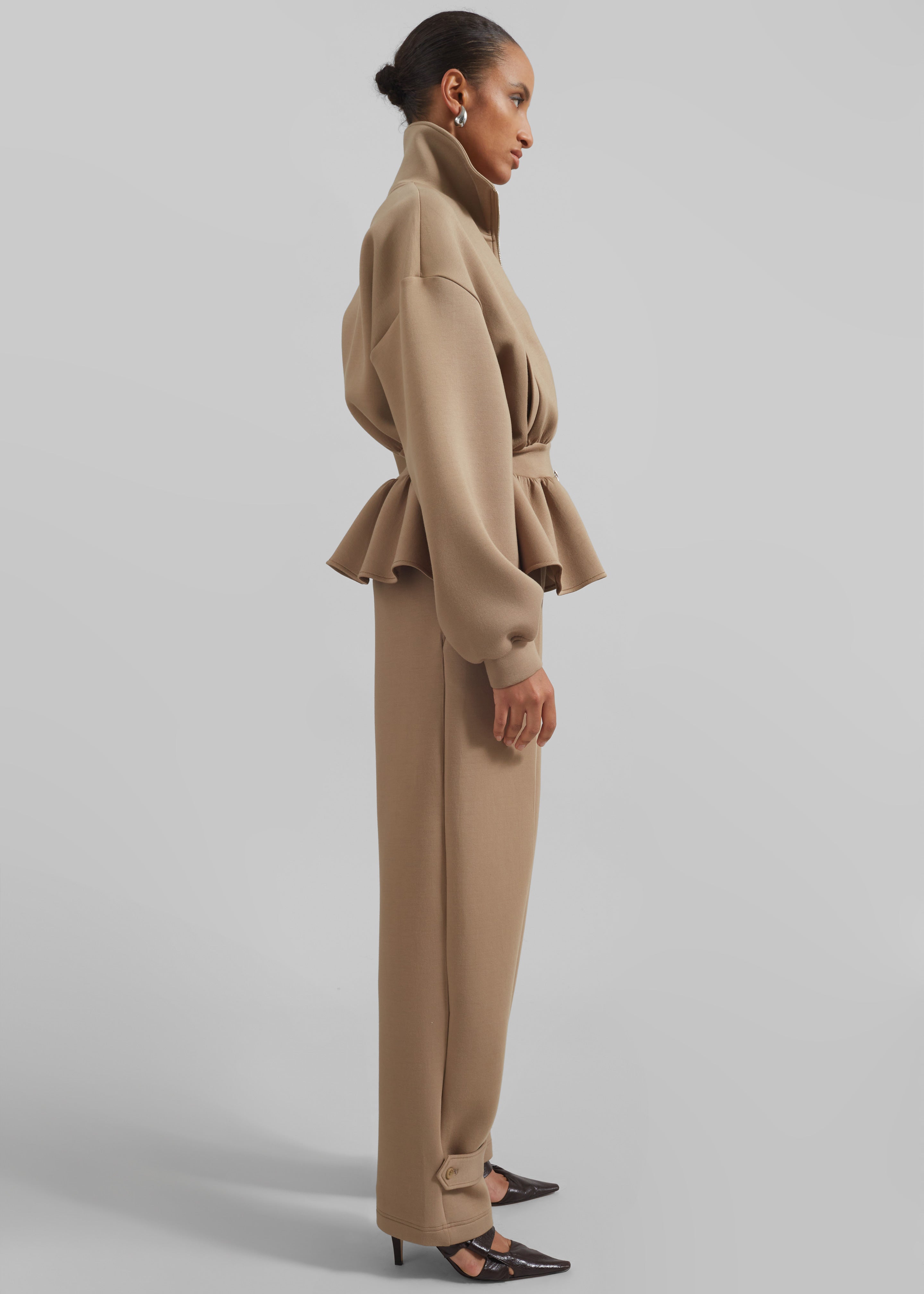 Sorelle Peplum Jacket - Camel - 4