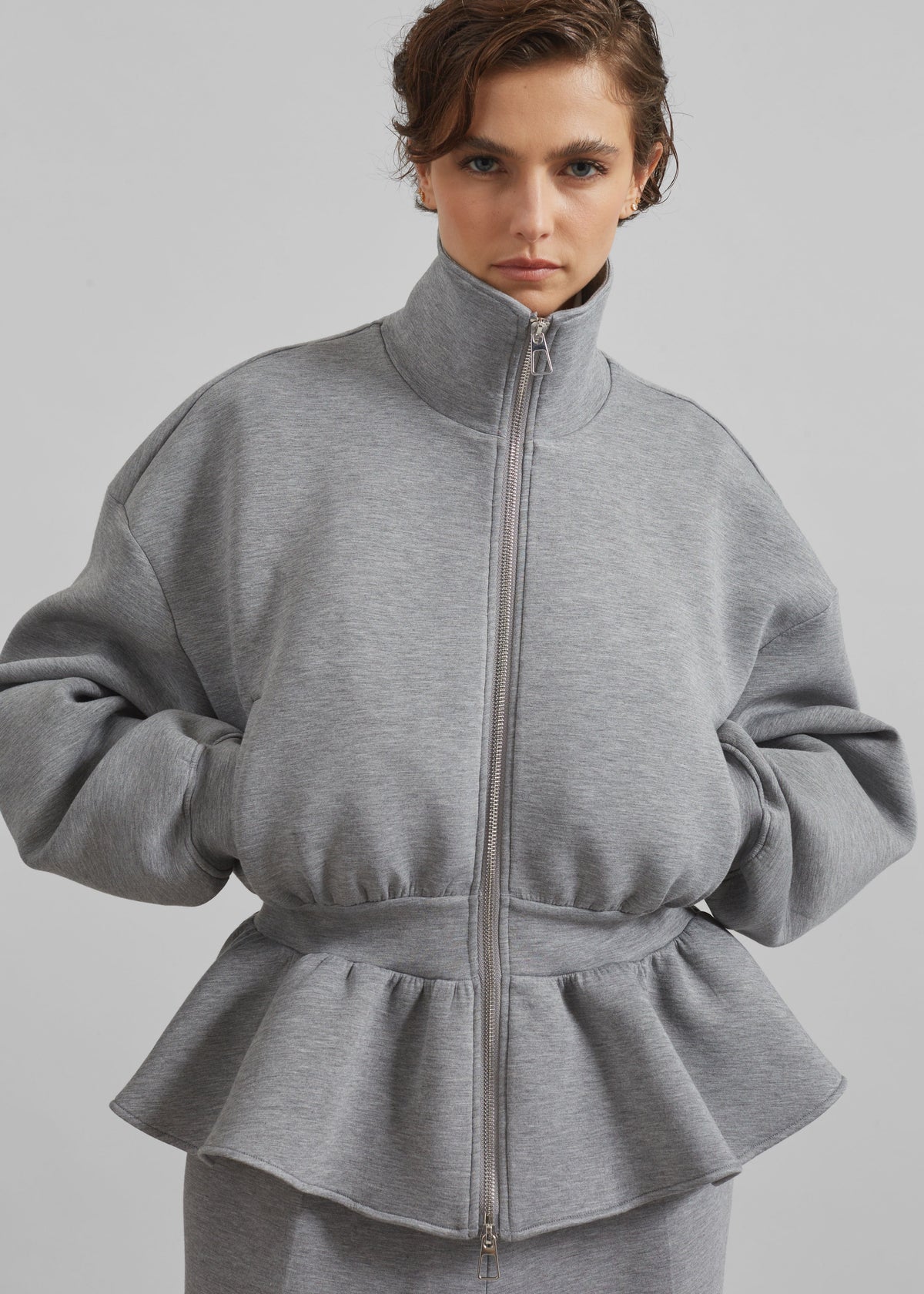 Sorelle Peplum Jacket - Grey - 5