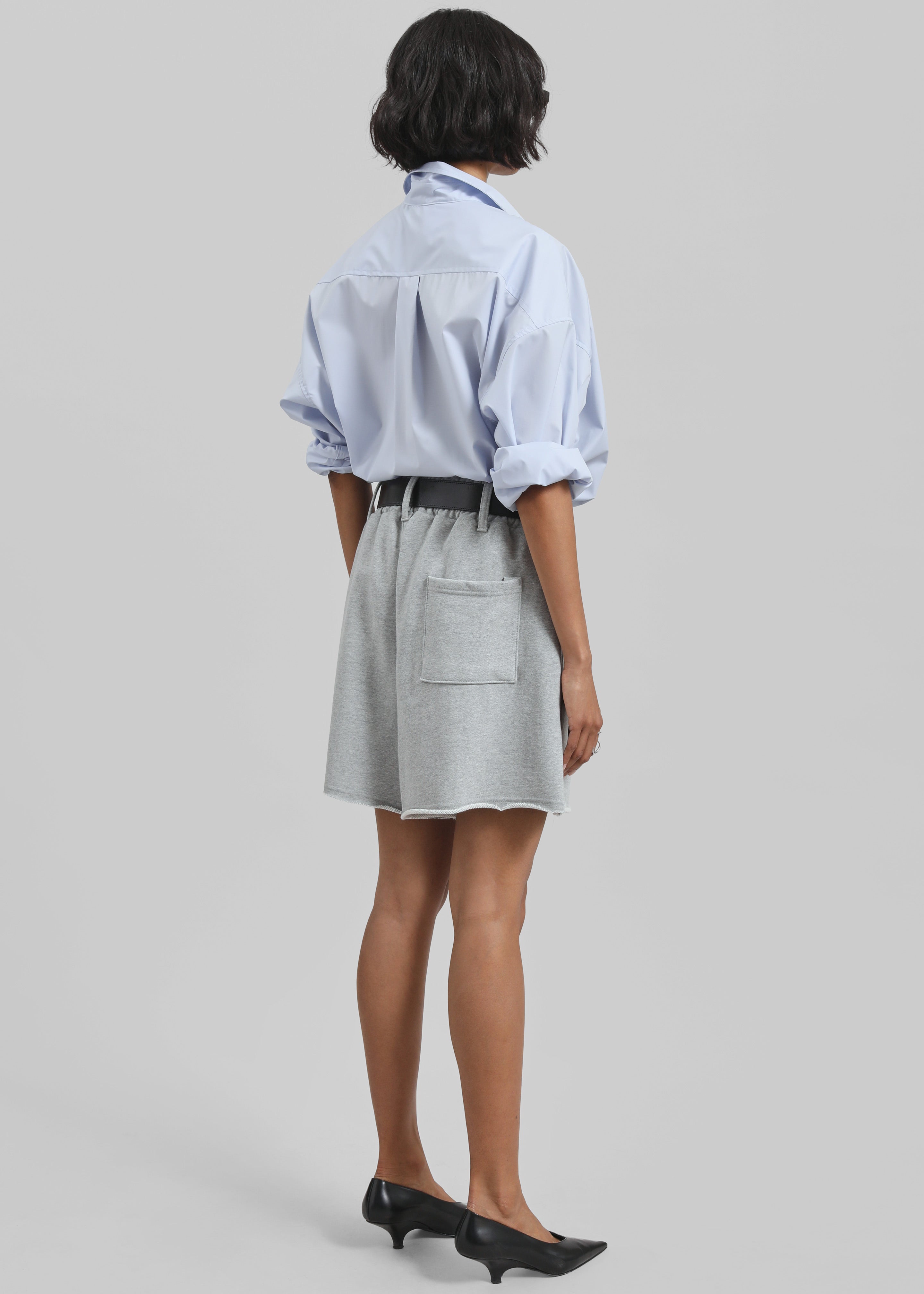 Soria Cotton Shorts - Grey - 5