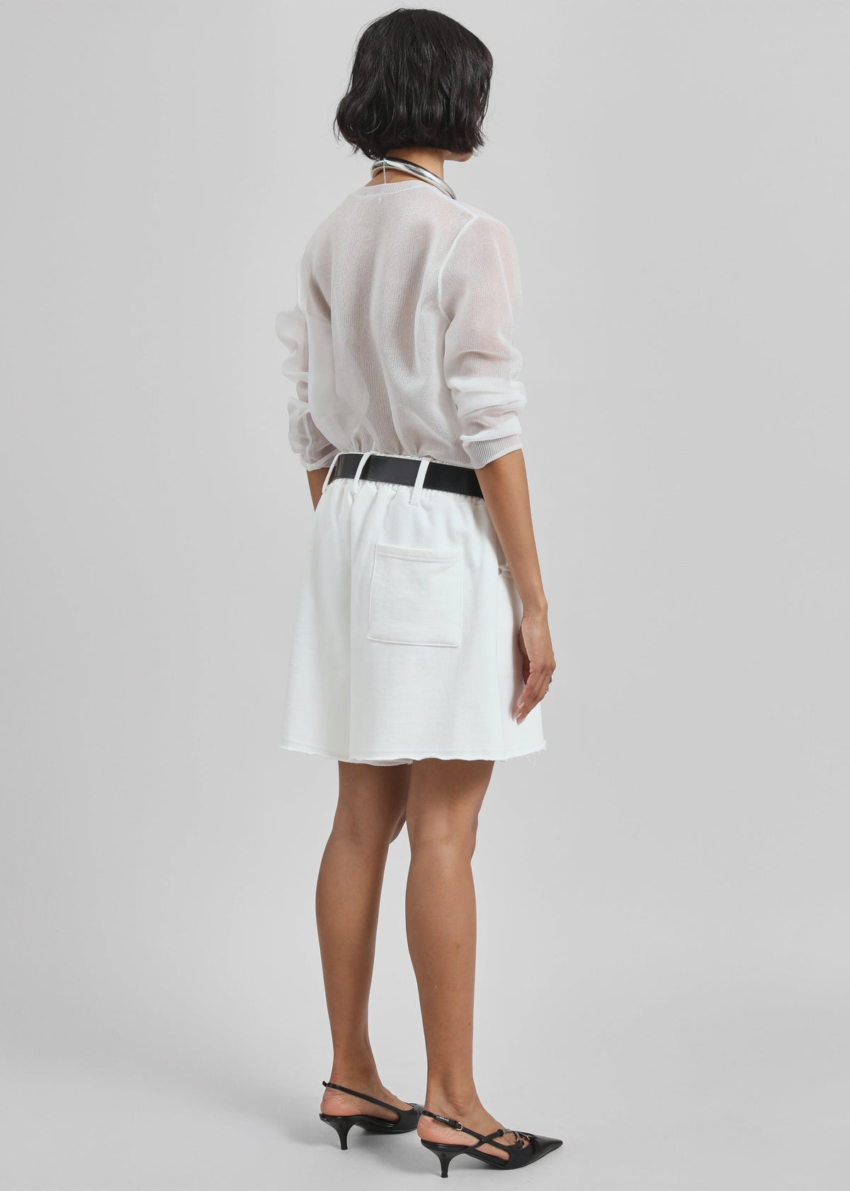 Soria Cotton Shorts - White - 6