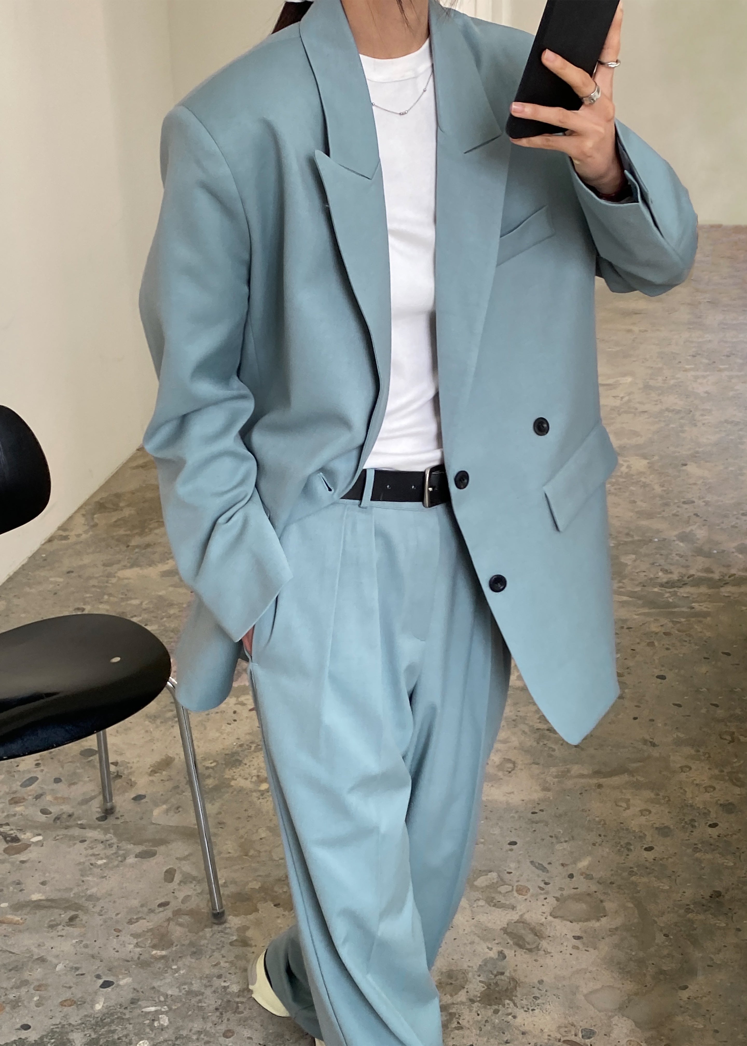 Spencer Blazer - Dusty Blue - 3