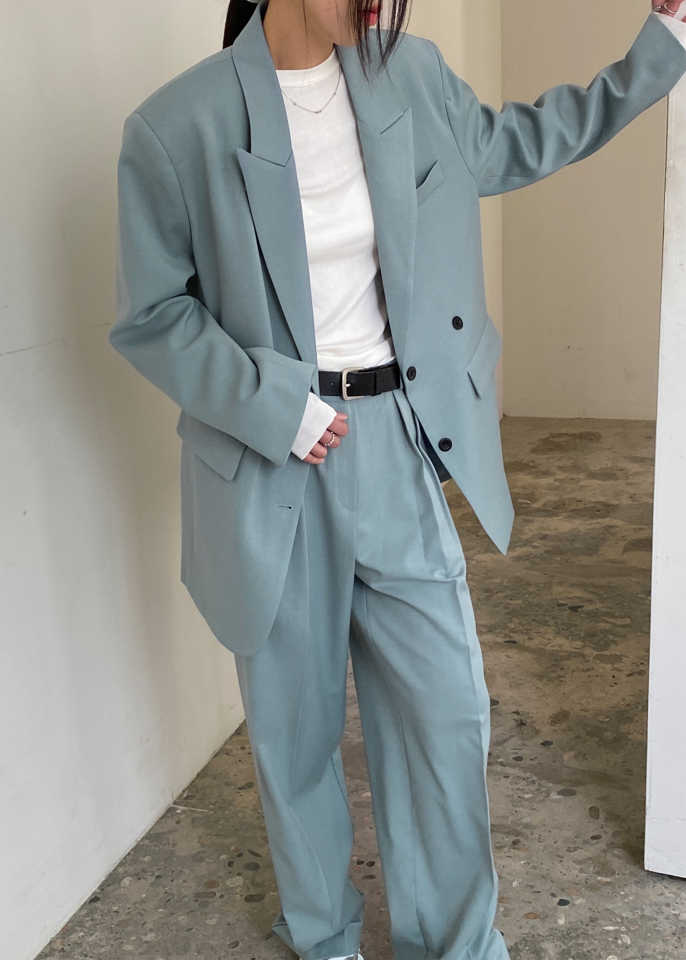 Spencer Blazer - Dusty Blue - 5