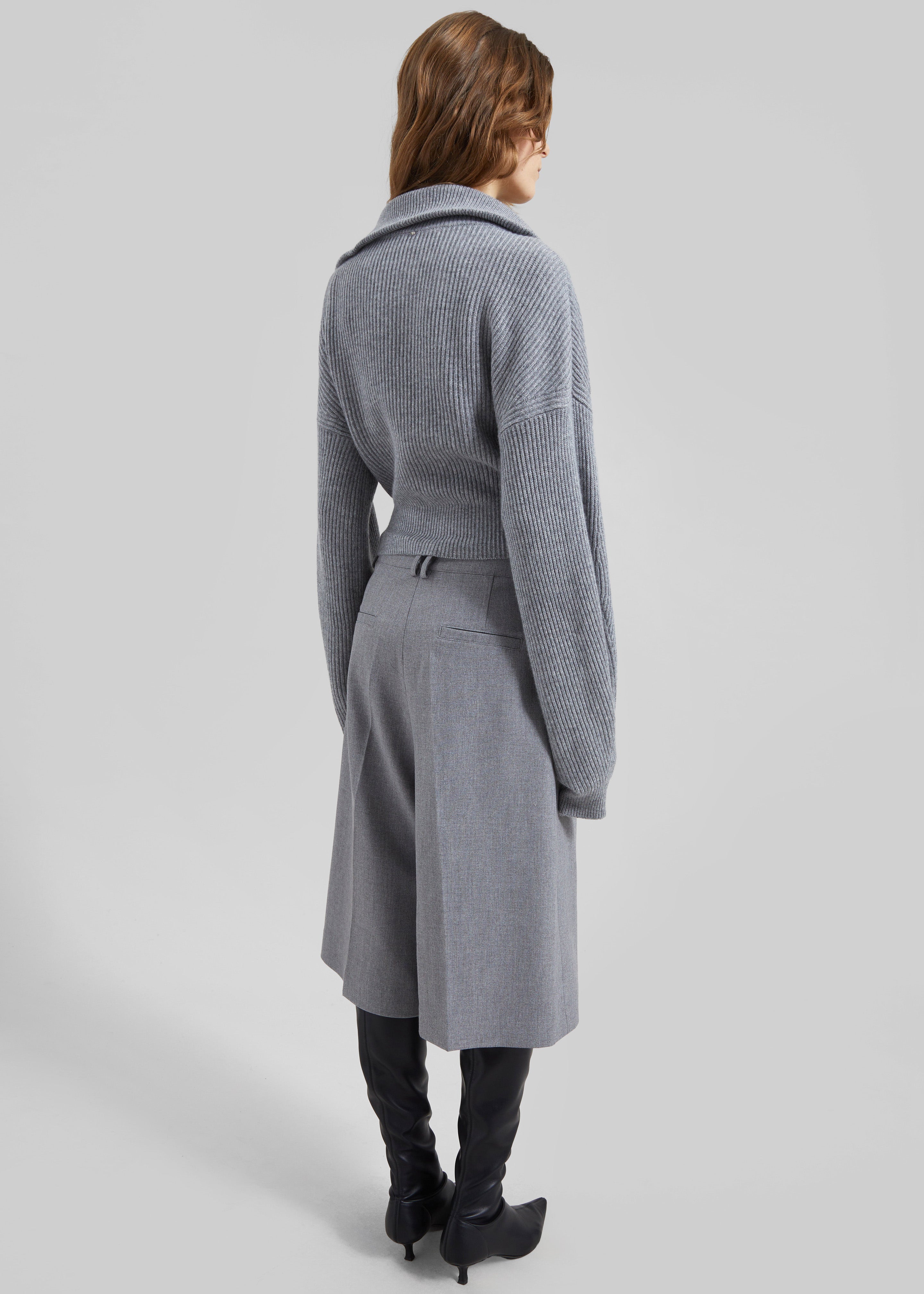 Sportmax Calipso Cashmere - Blend Cardigan - Medium Grey - 5