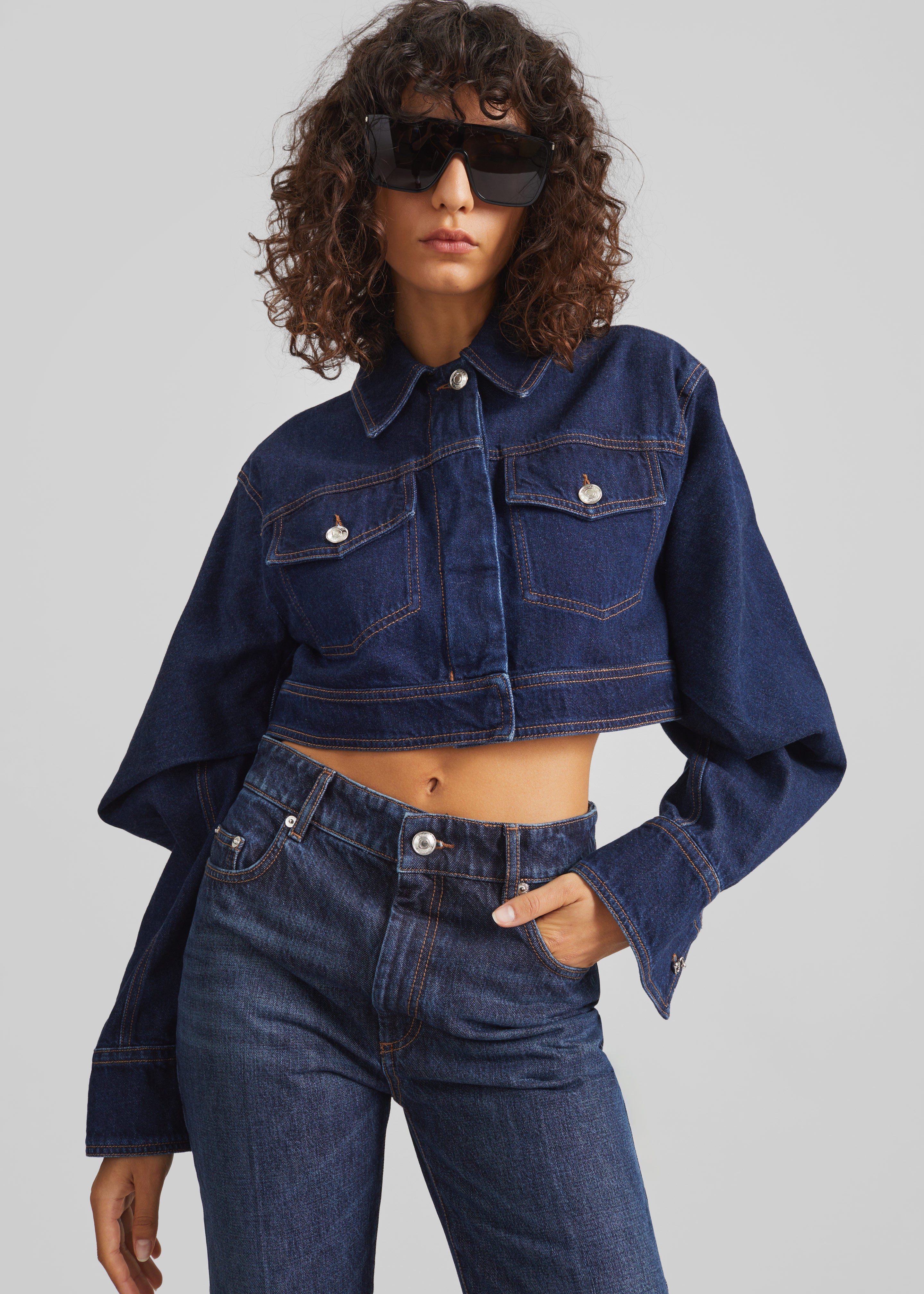 Sportmax Sir Denim Jacket - Midnight Blue - 1