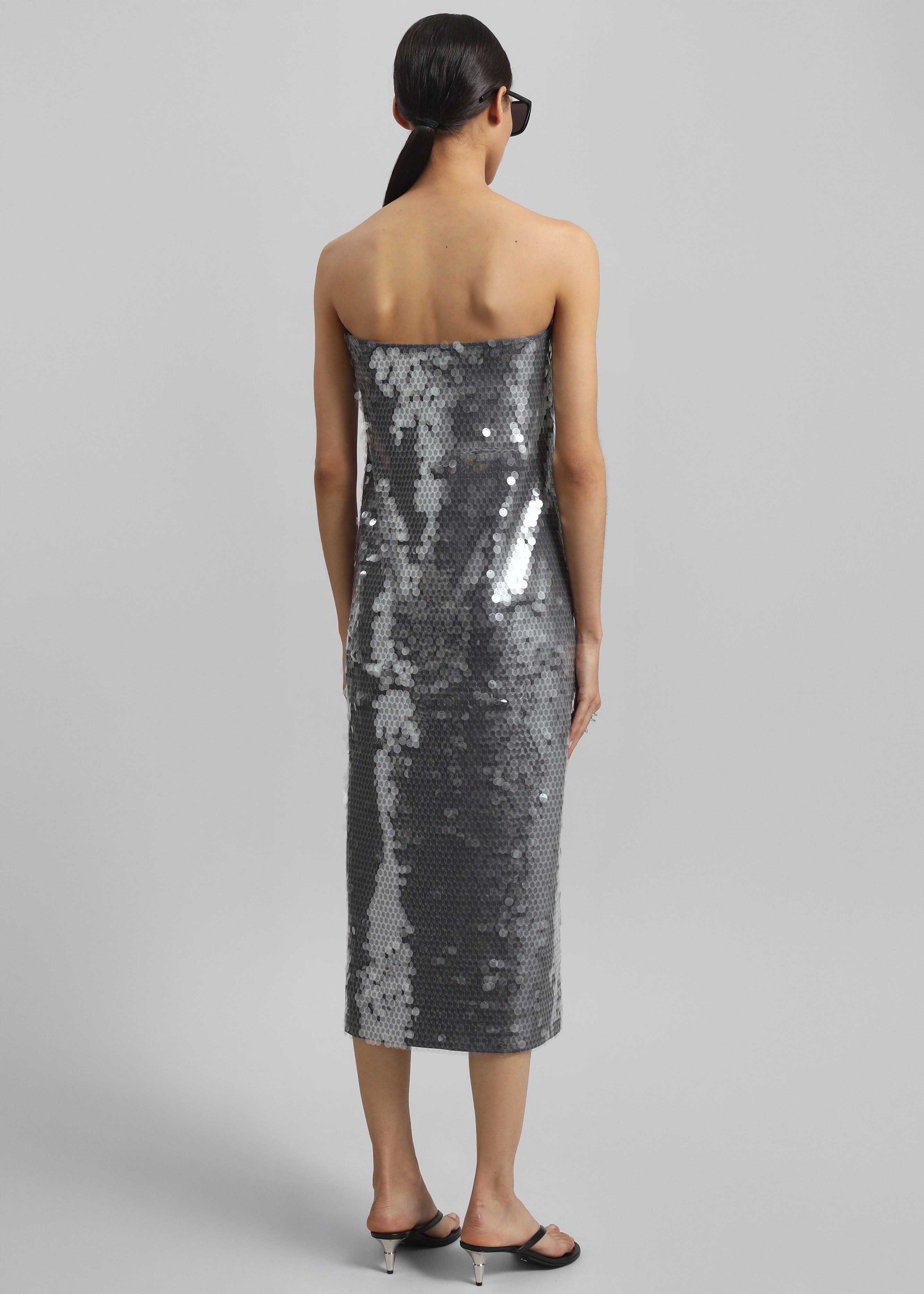 Sportmax Stemma Sequinned Jersey Dress - Shaded Black - 5