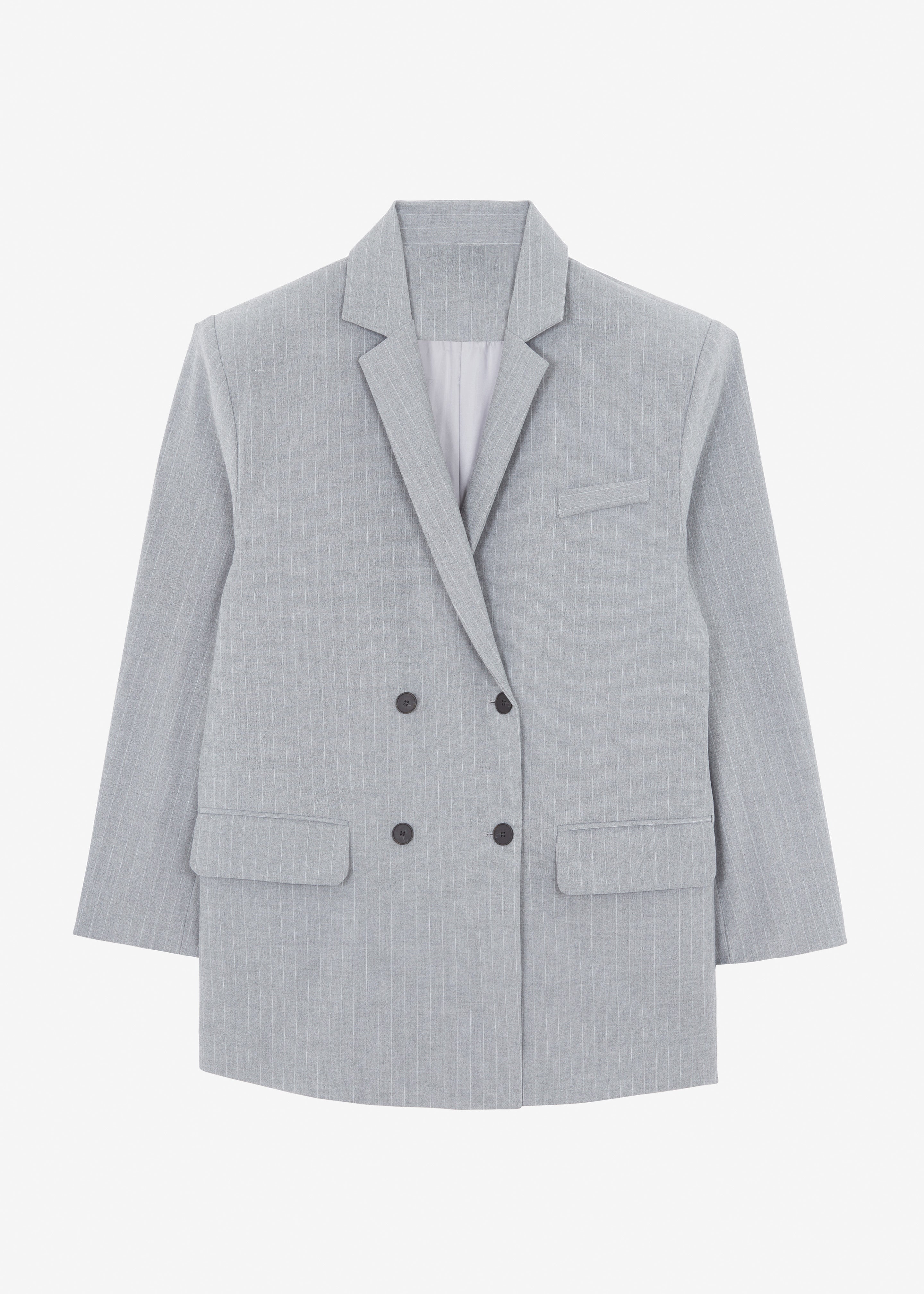 Sybil Blazer - Grey Pinstripe - 9