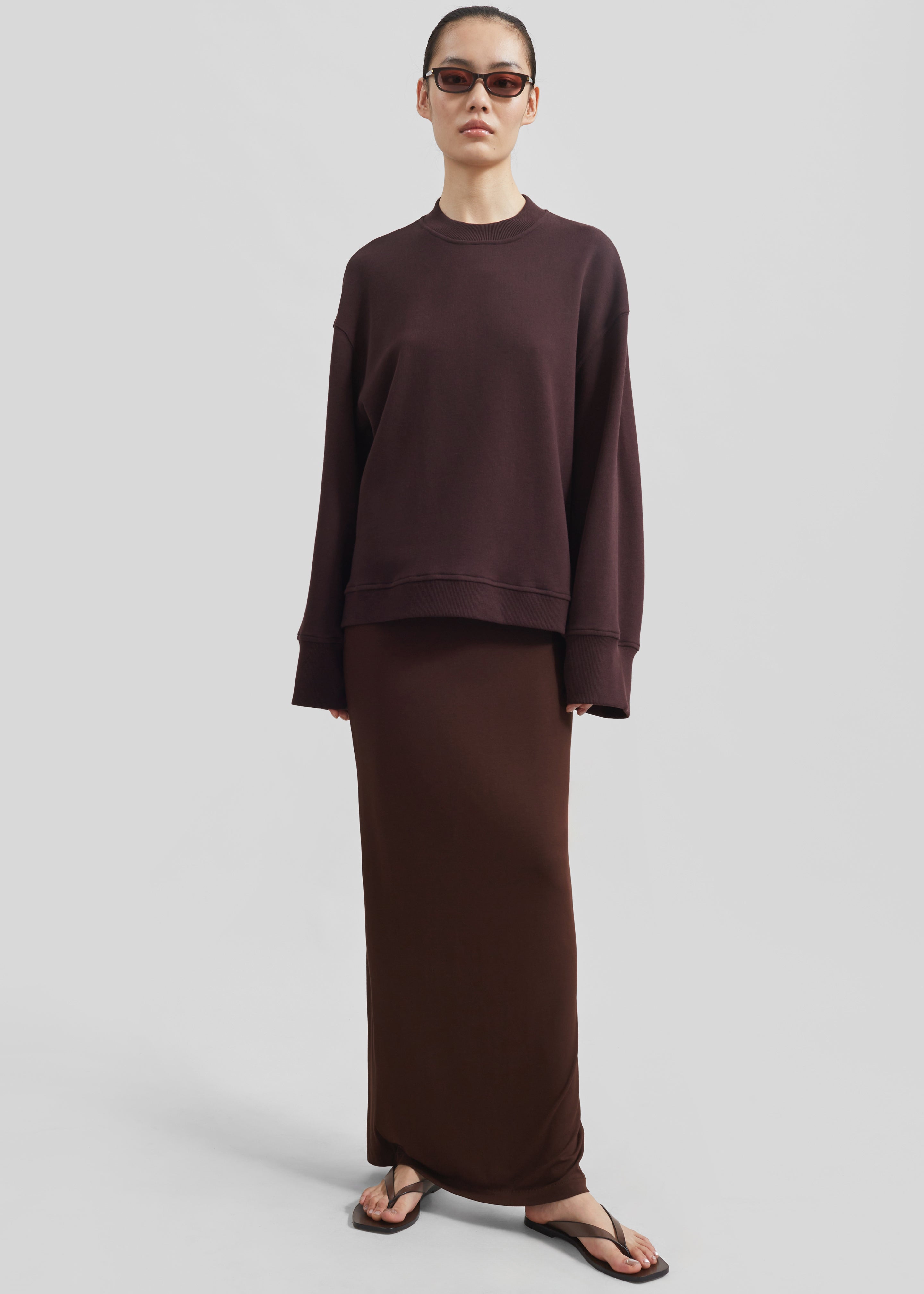 Talia Sweatshirt - Dark Plum - 9