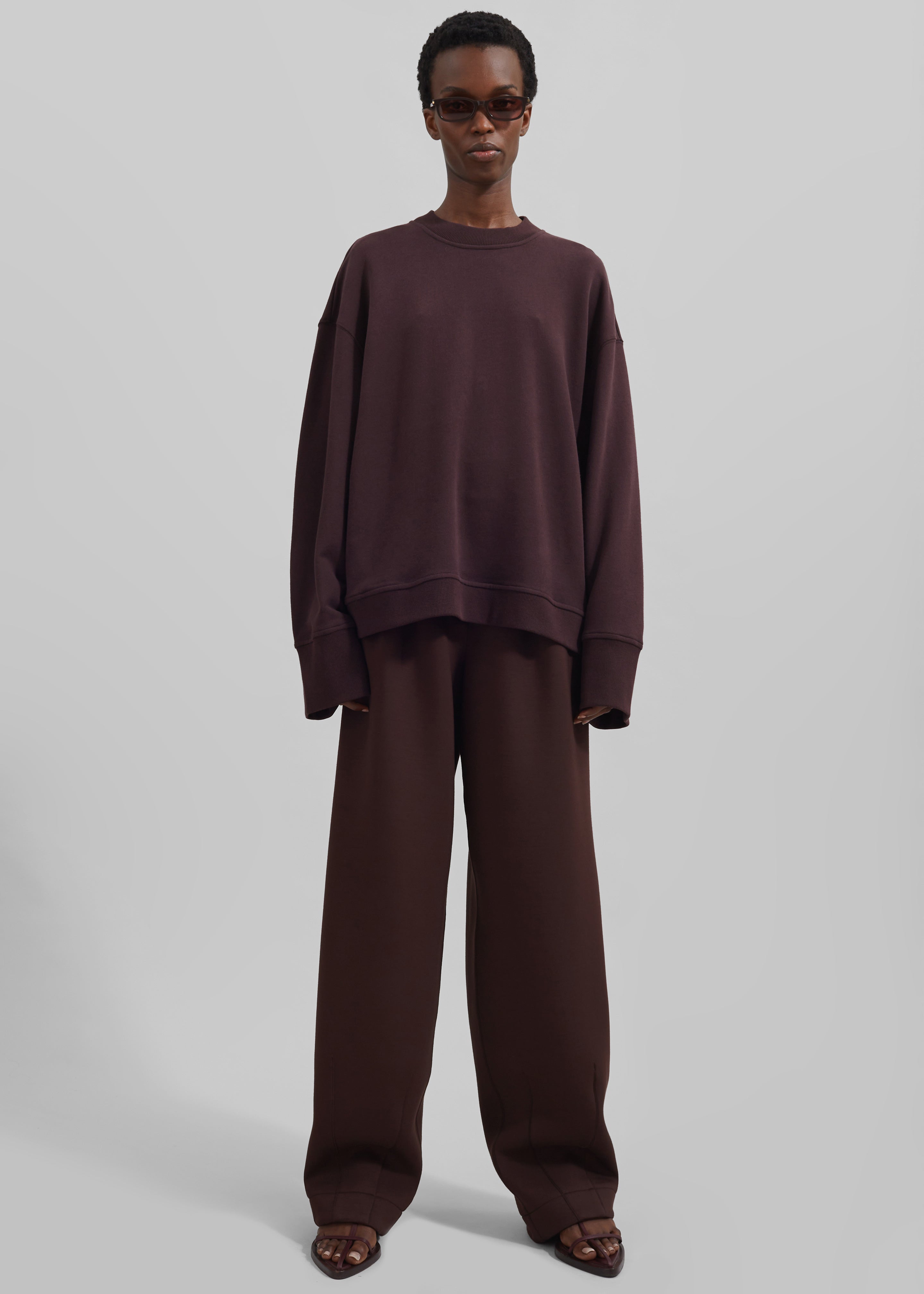 Talia Sweatshirt - Dark Plum - 3