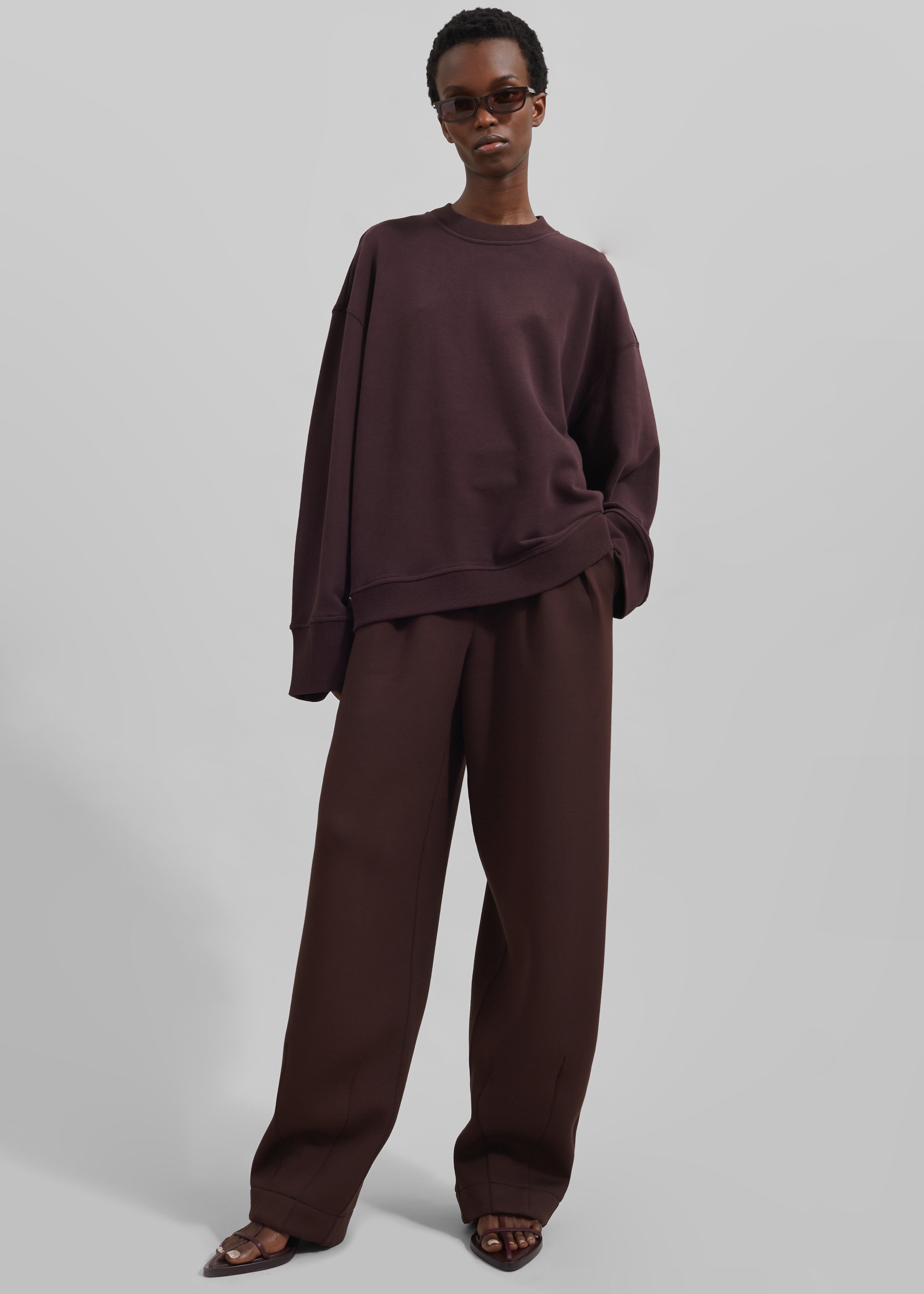 Talia Sweatshirt - Dark Plum - 8