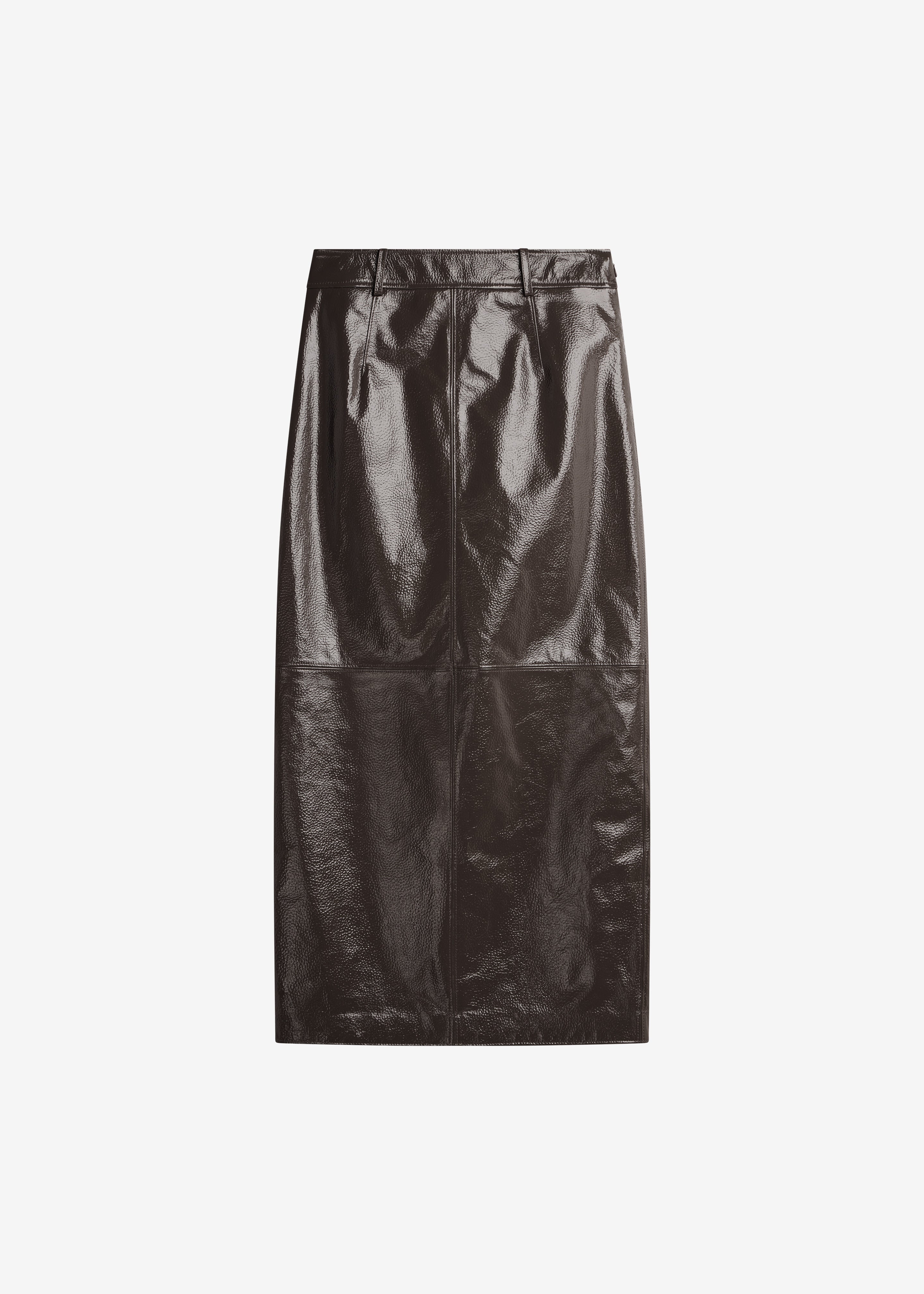 Taney Crackled Pencil Skirt - Brown - 7