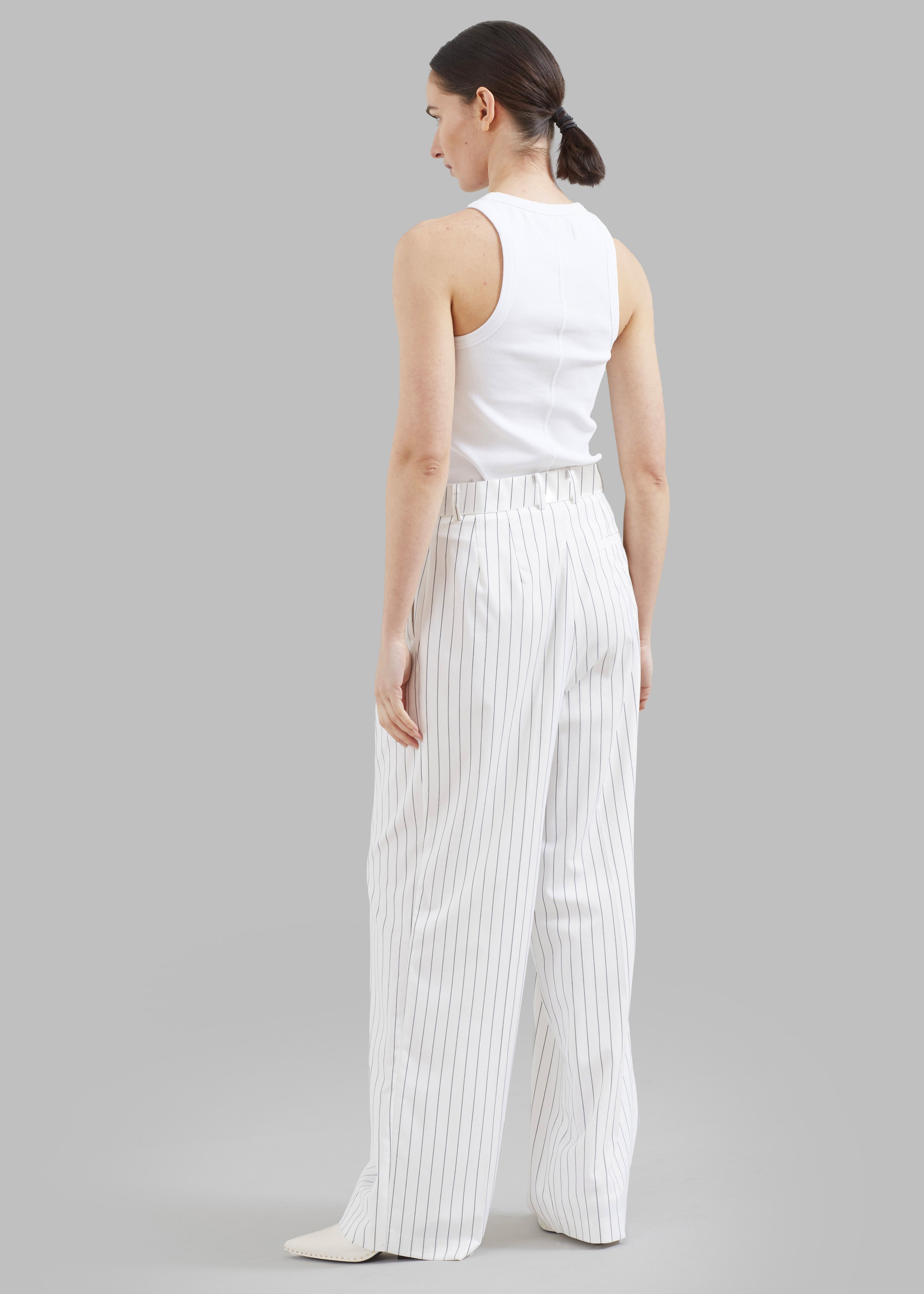 Tansy Fluid Pleated Trousers - White - 10