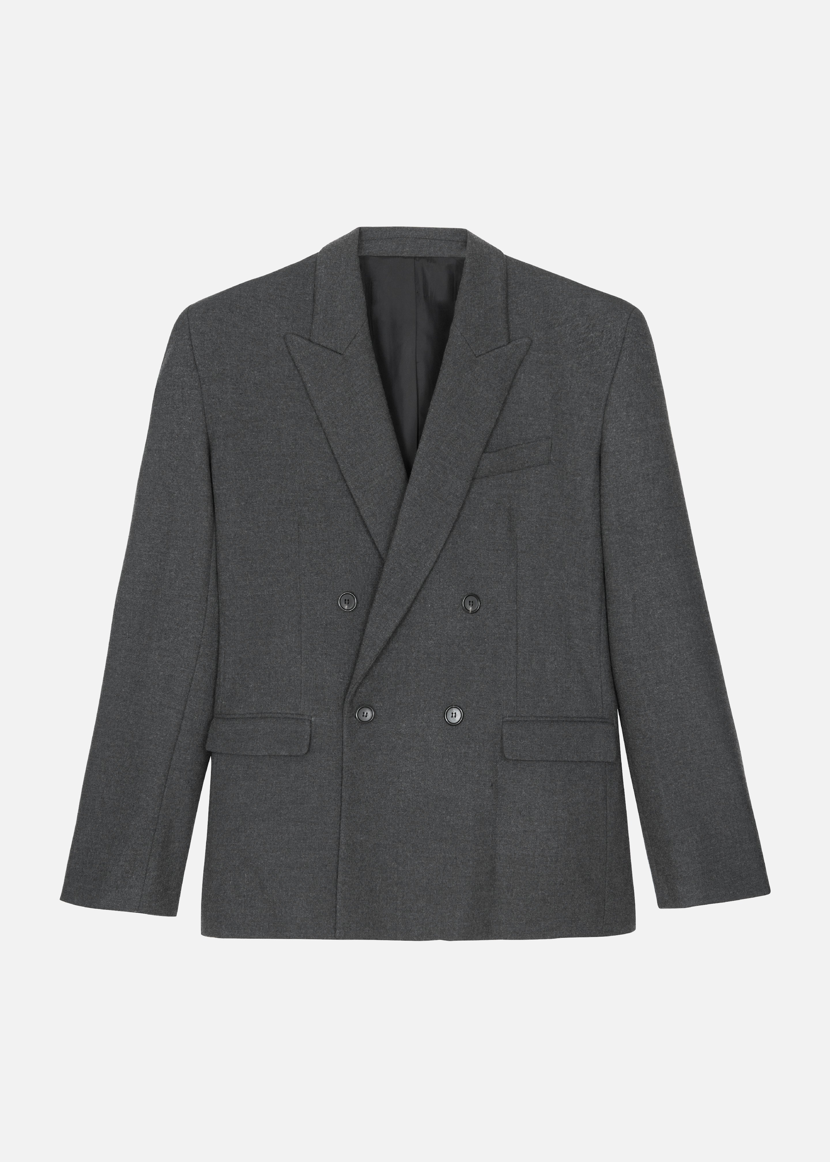 Tarvis Double Breasted Blazer - Dark Grey - 14