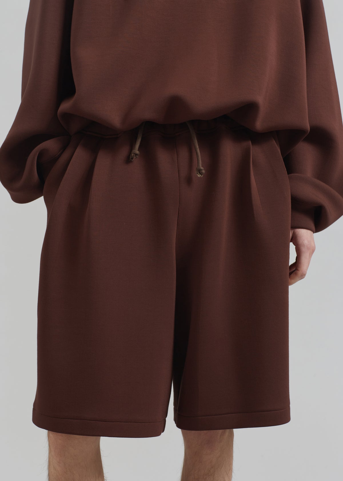 Tate Sweat Shorts - Brown - 3