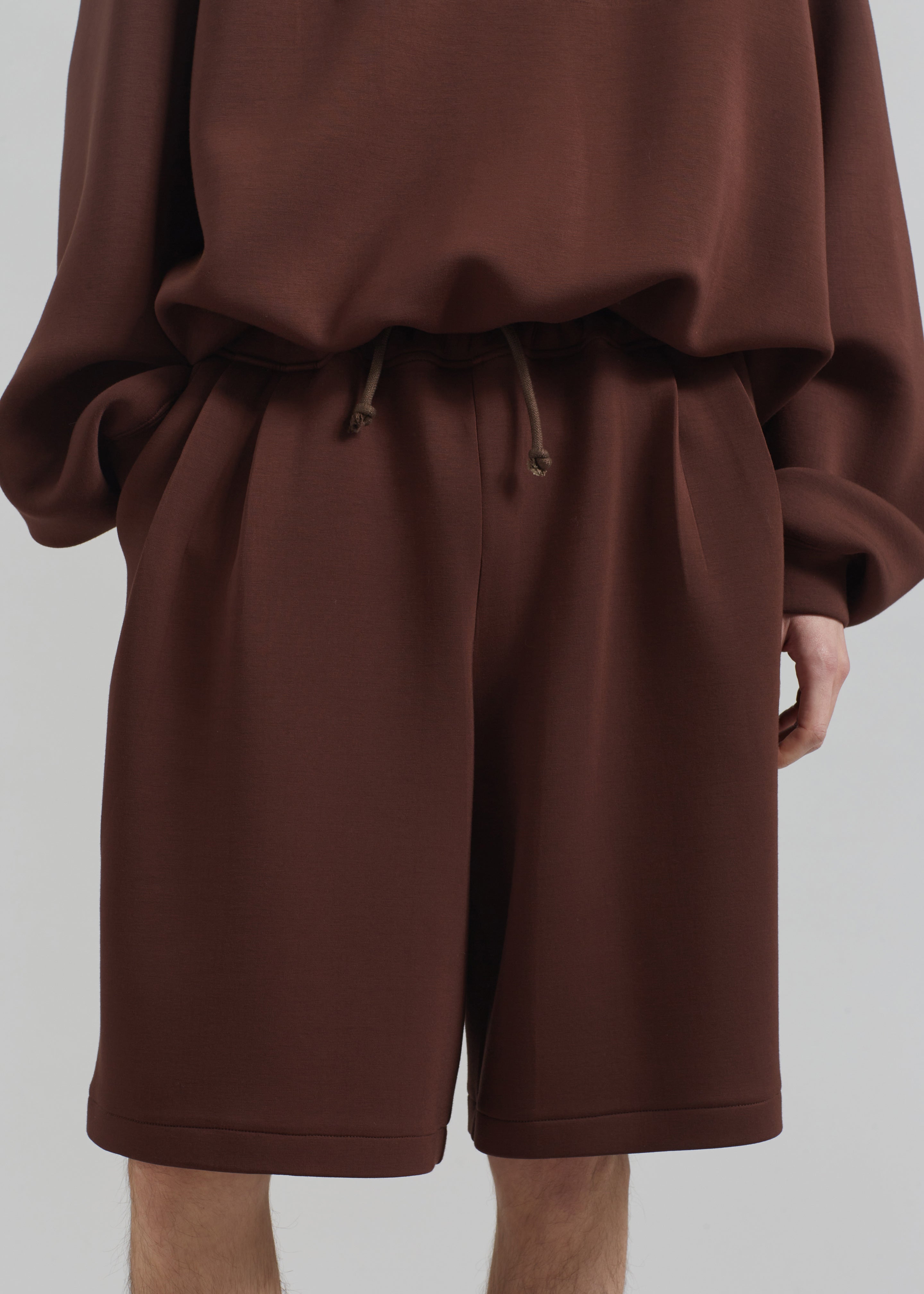 Tate Sweat Shorts - Brown - 3