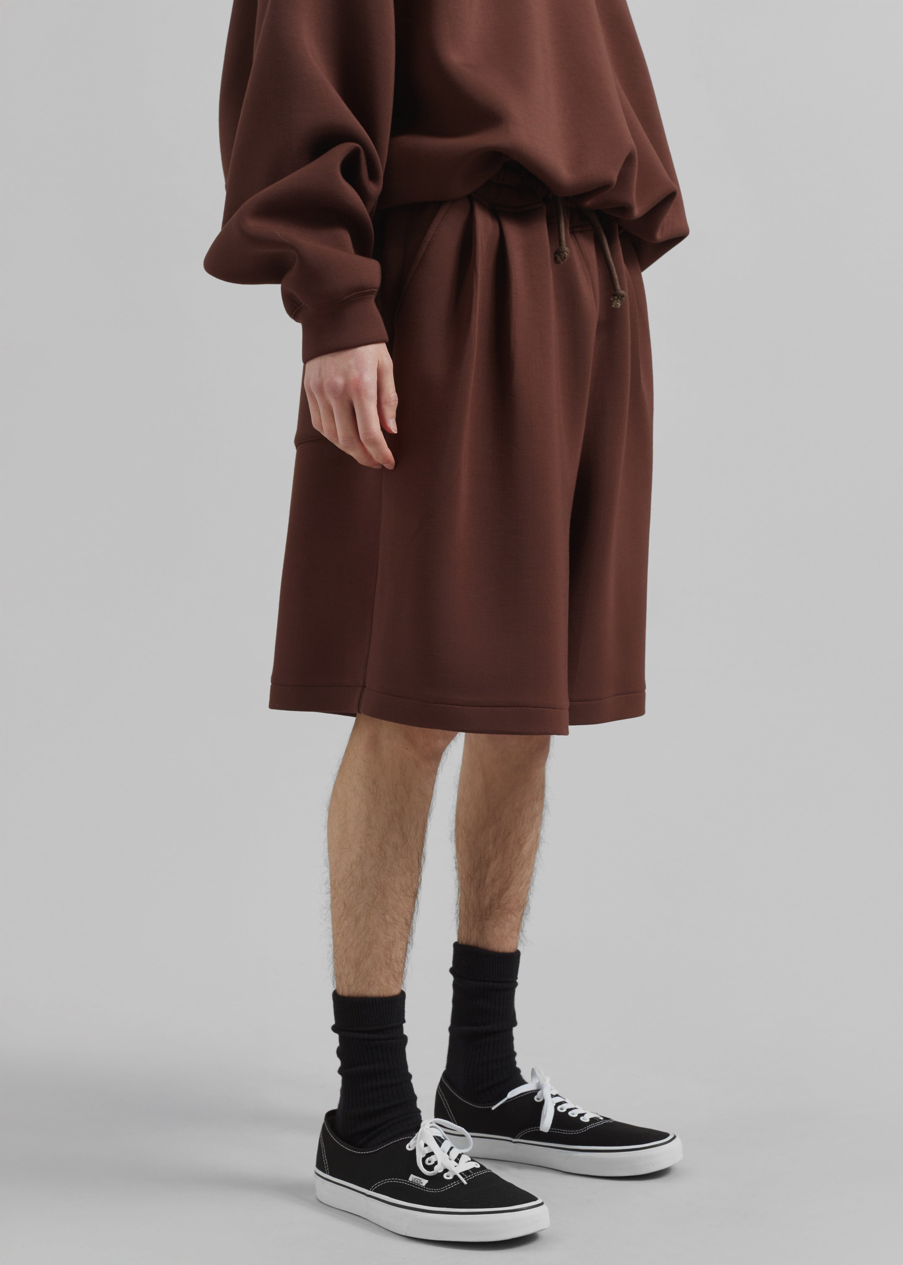 Tate Sweat Shorts - Brown - 5