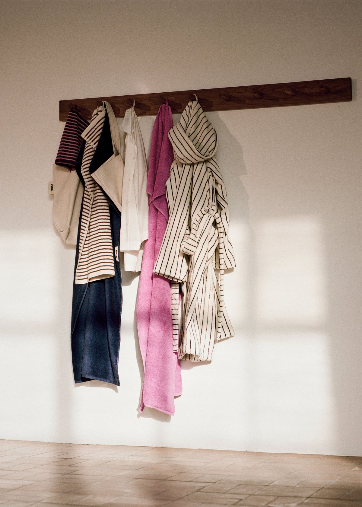 Tekla Hooded Bathrobe - Racing Green Stripes - 8