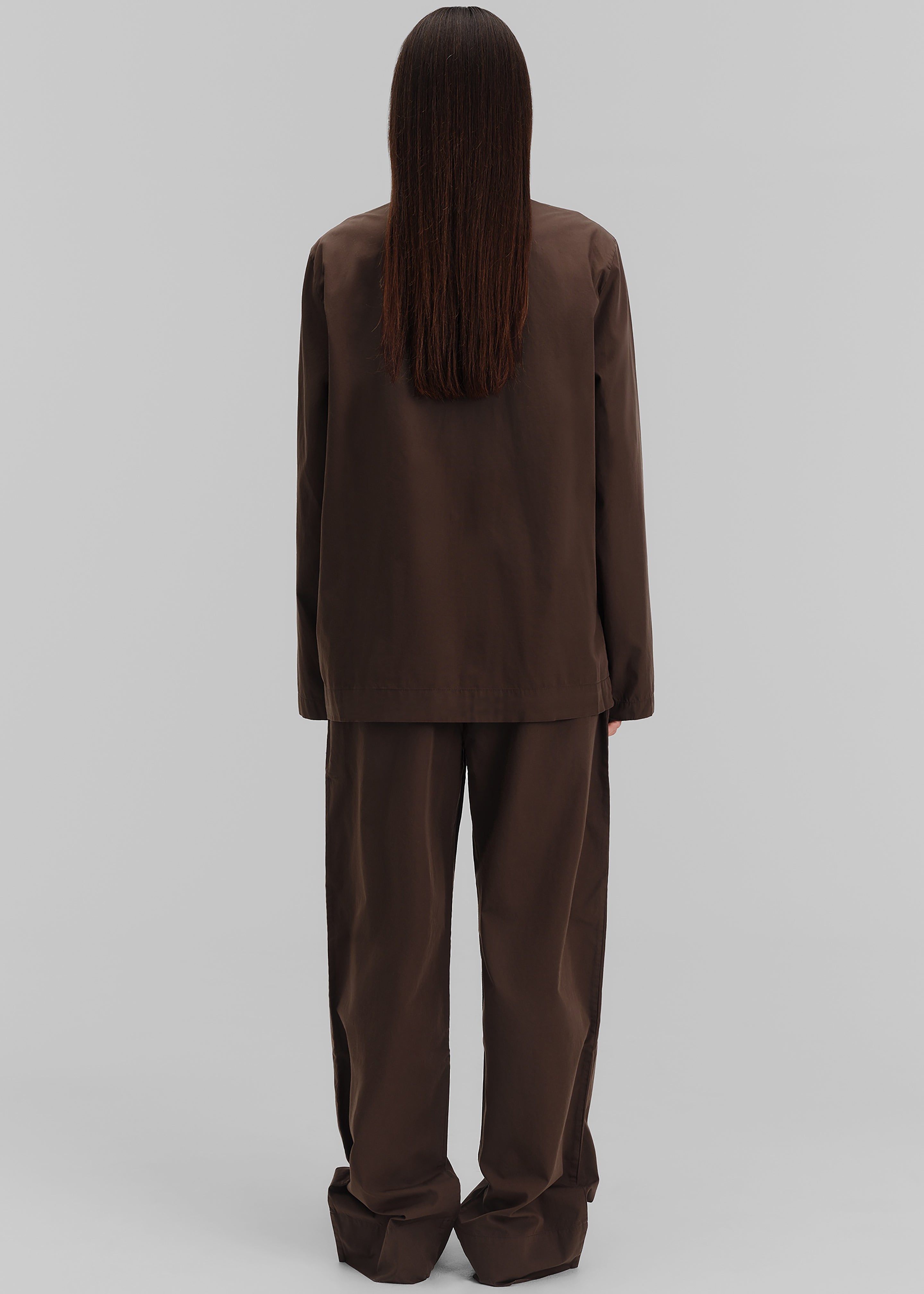 Tekla Poplin Pyjama Pants - Coffee - 9