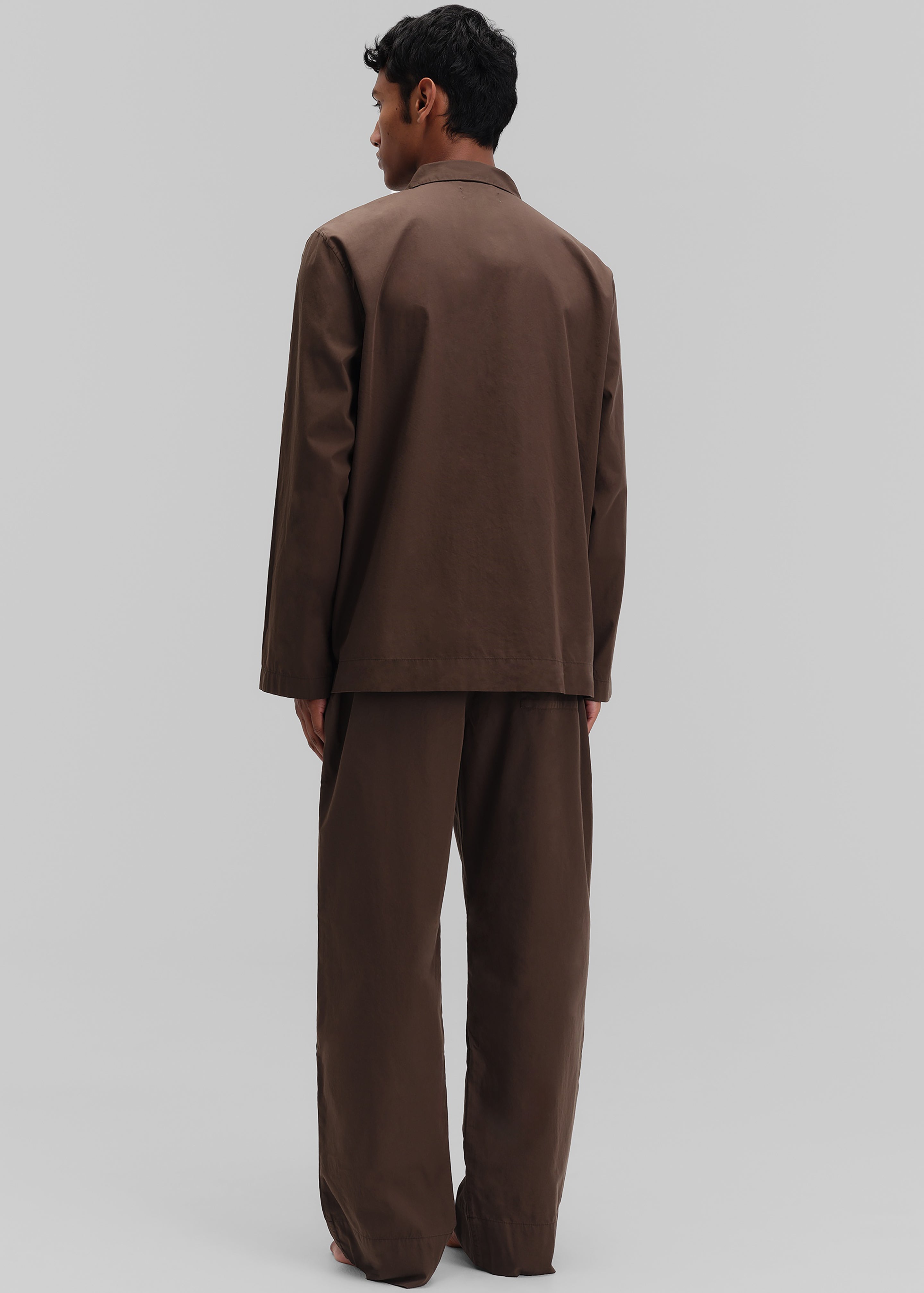 Tekla Poplin Pyjama Pants - Coffee - 8
