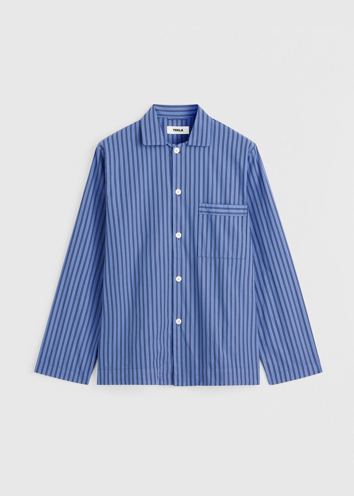 Tekla Poplin Pyjama Shirt - Boro Stripes - 11
