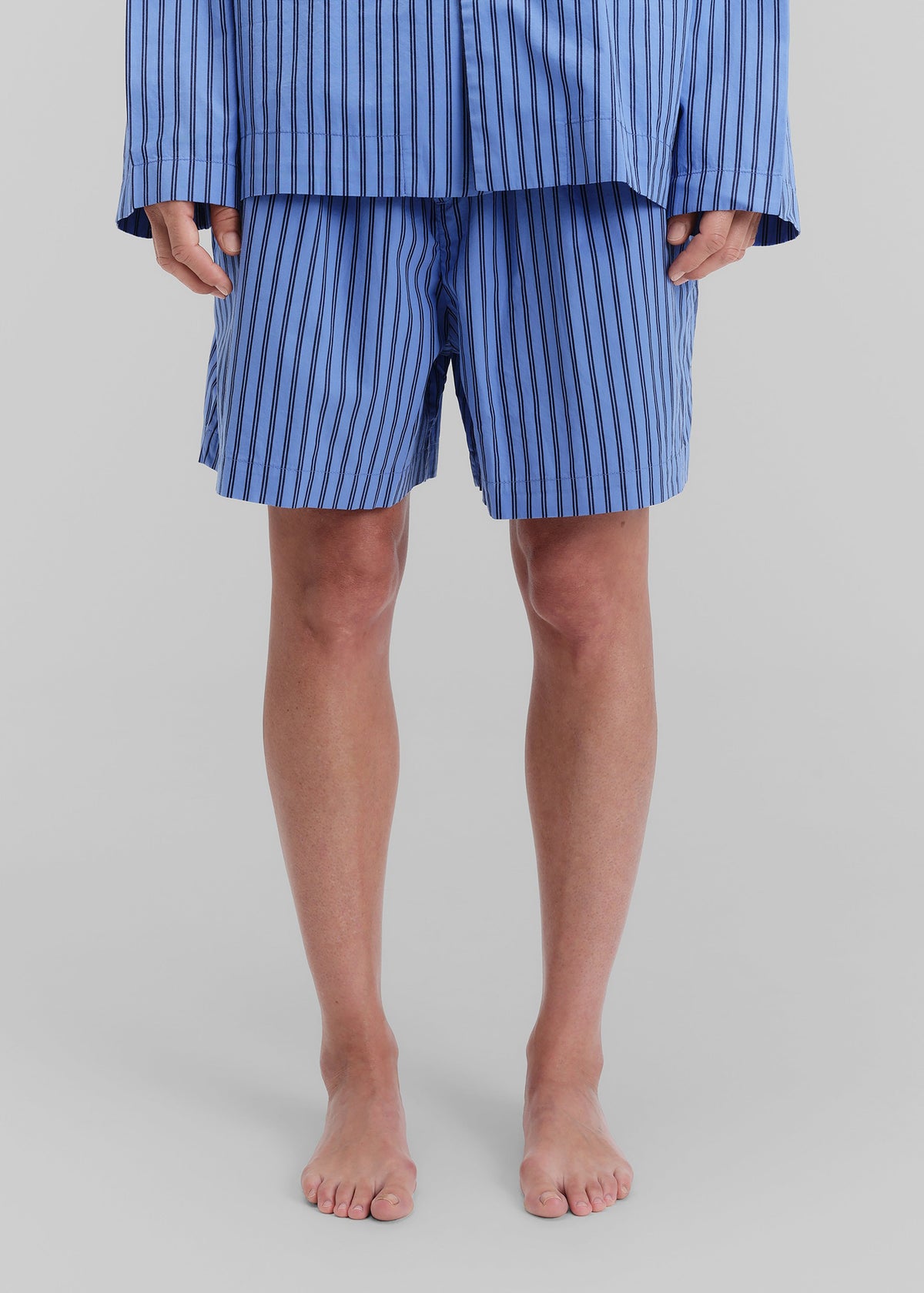 Tekla Poplin Pyjama Shorts - Boro Stripes - 4