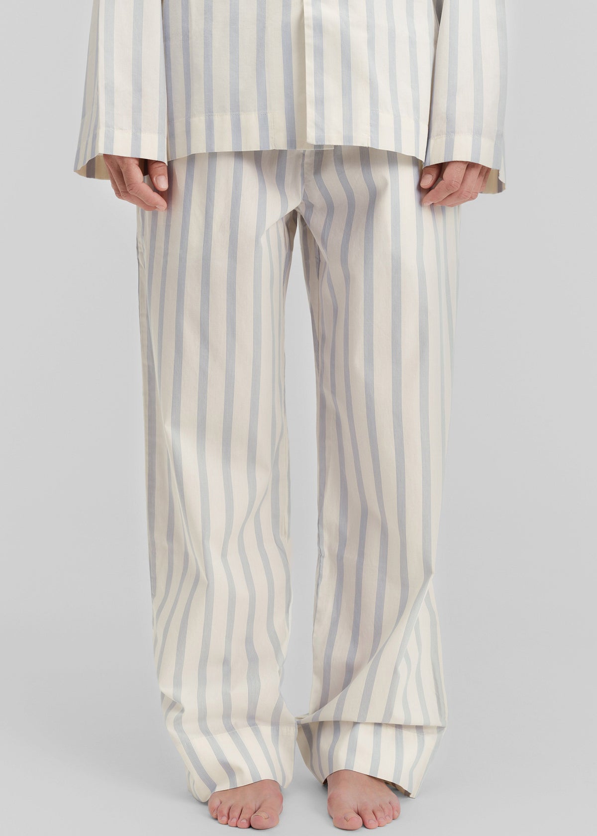 Tekla Poplin Pyjama Pants - Needle Stripes - 1