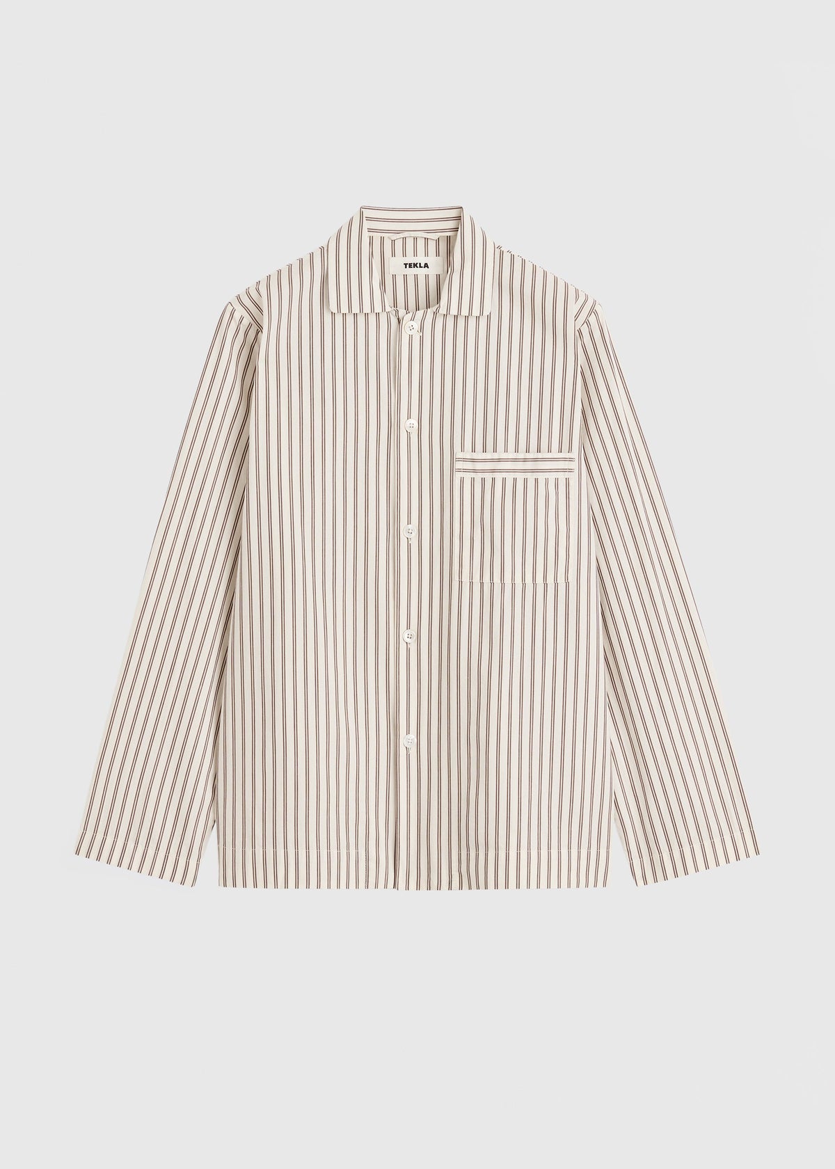 Tekla Poplin Pyjama Shirt - Hopper Stripes - 13