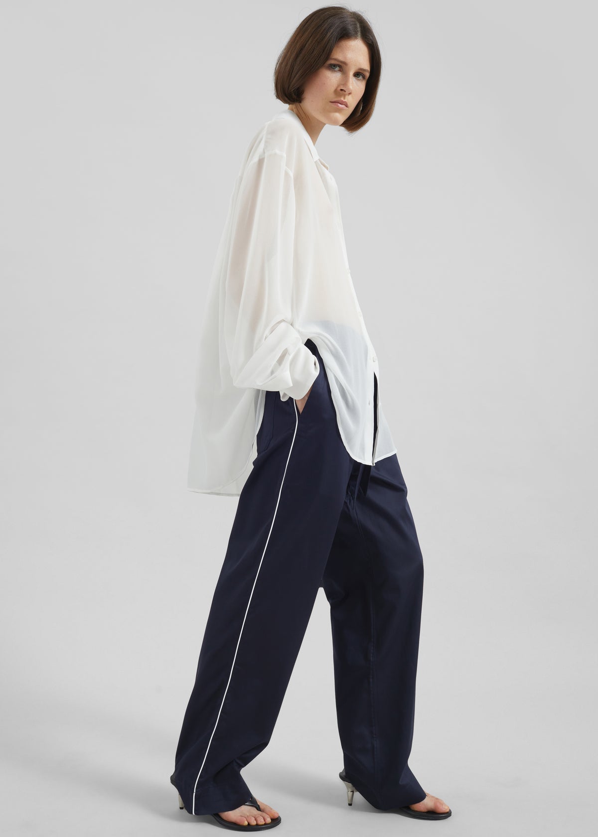 Tekla Sateen Pyjama Pants - Chelsea - 1