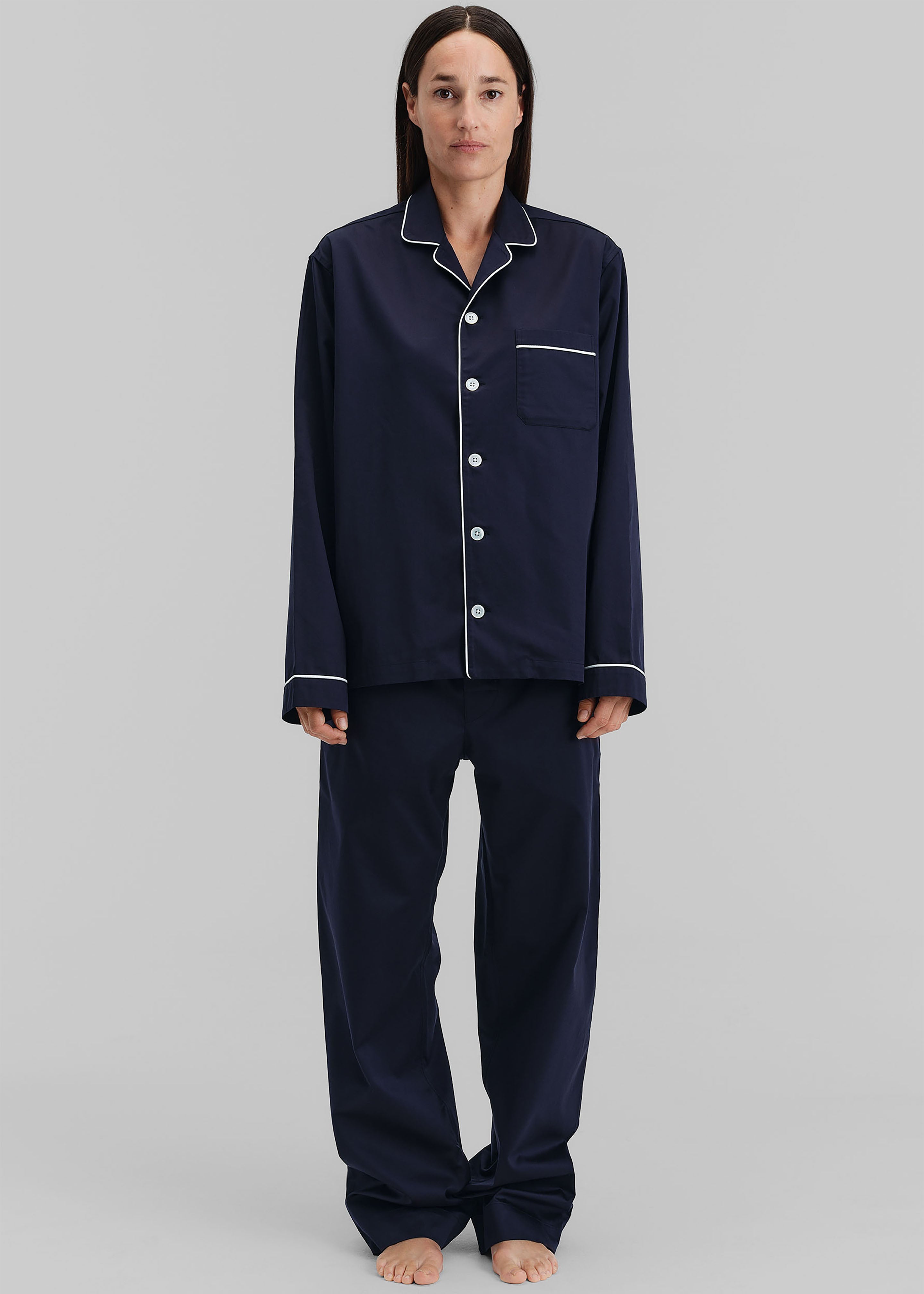 Tekla Sateen Pyjama Shirt - Chelsea - 4