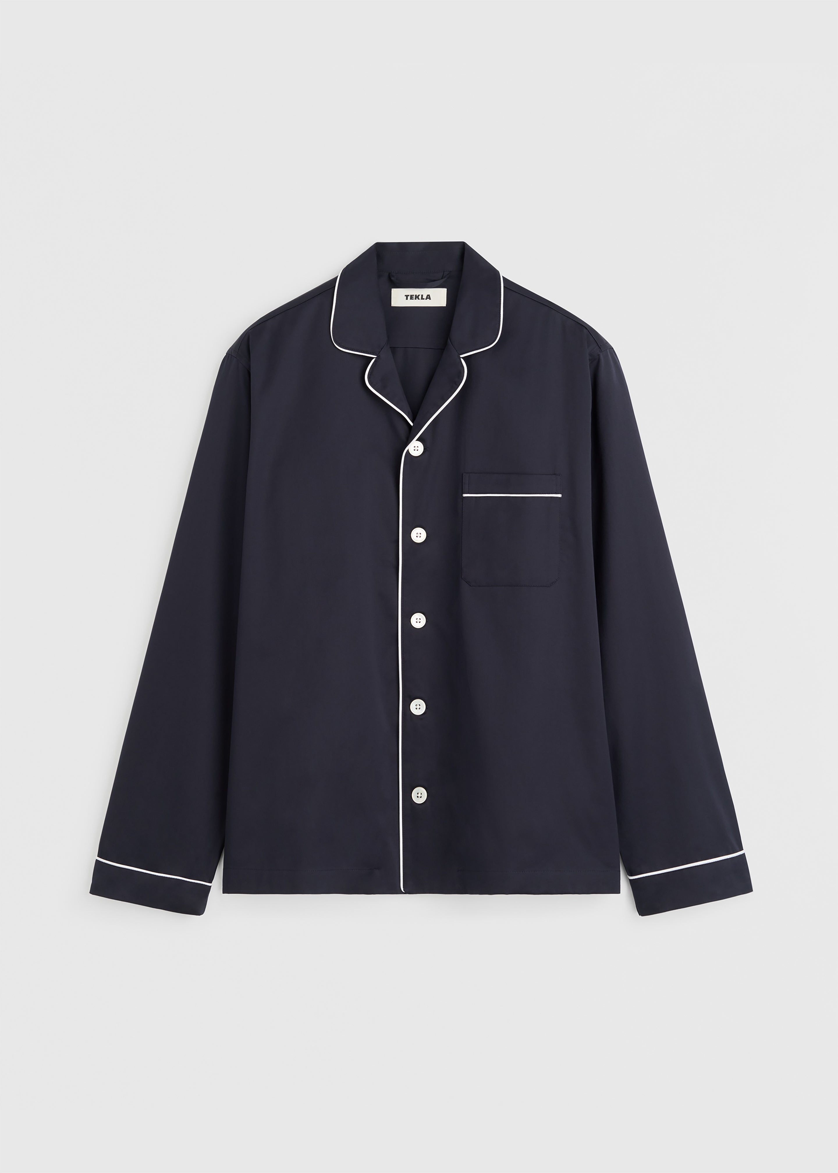 Tekla Sateen Pyjama Shirt - Chelsea - 13