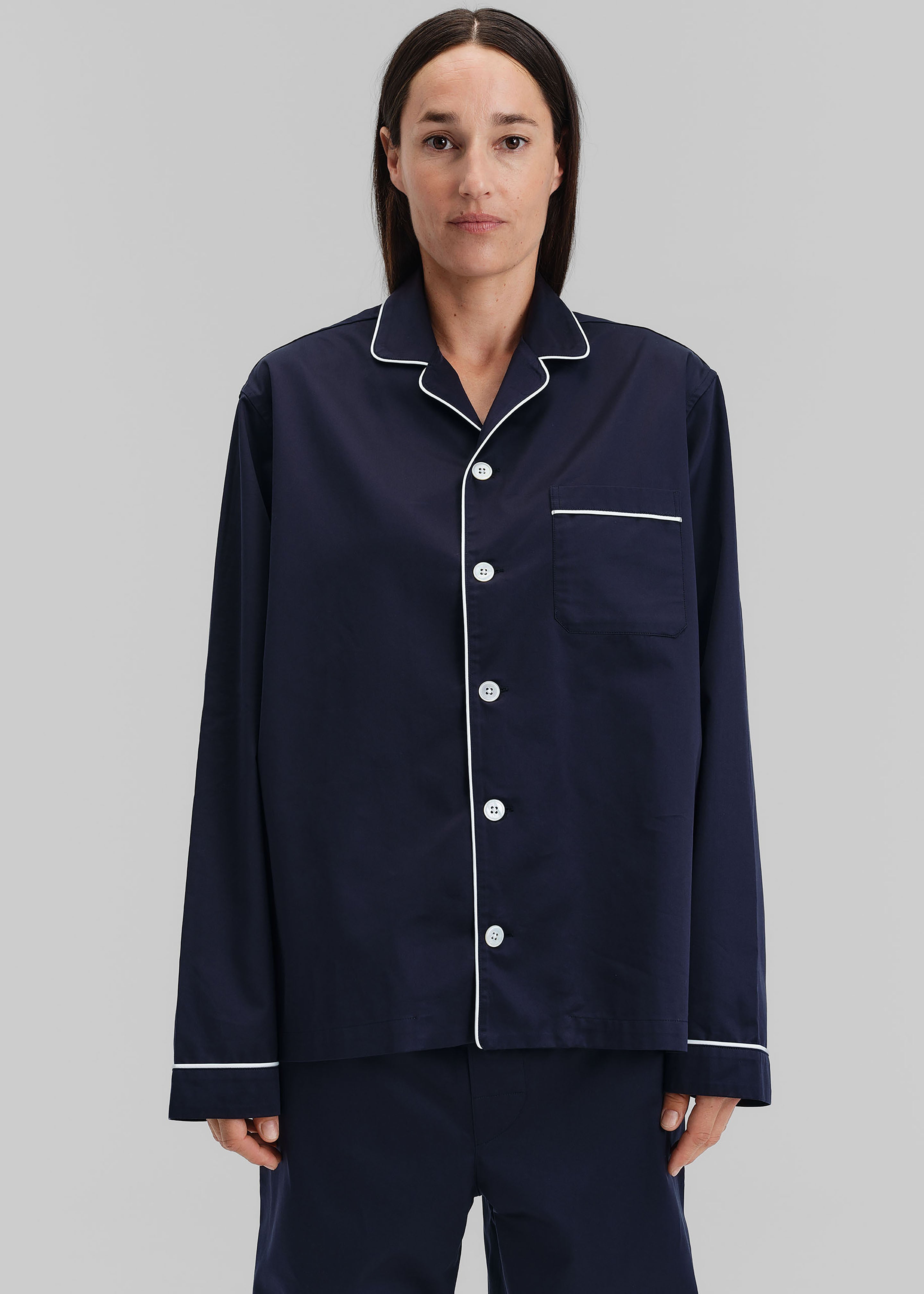 Tekla Sateen Pyjama Shirt - Chelsea - 5