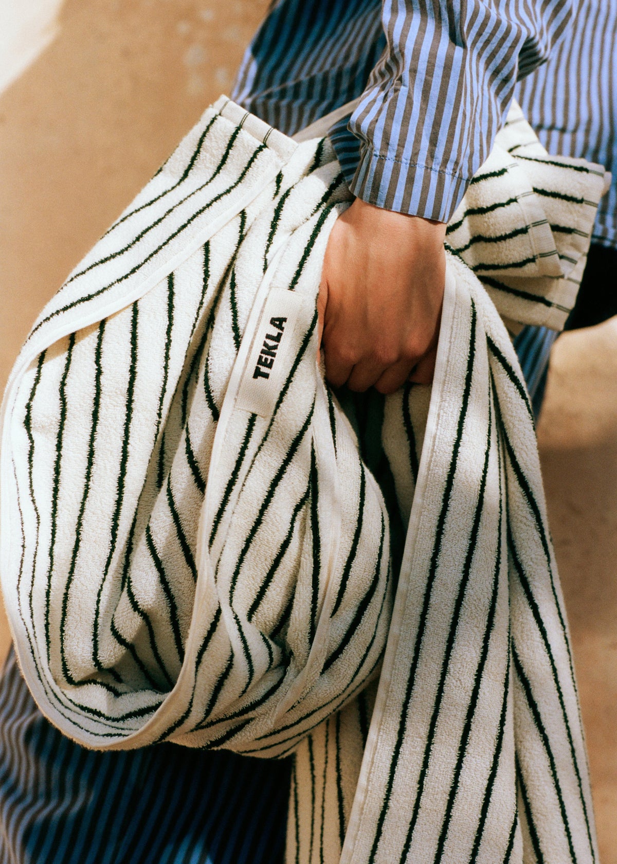Tekla Towel - Racing Green Stripes - 10