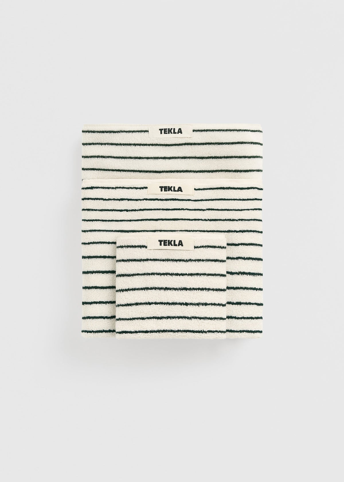 Tekla Towel - Racing Green Stripes - 1