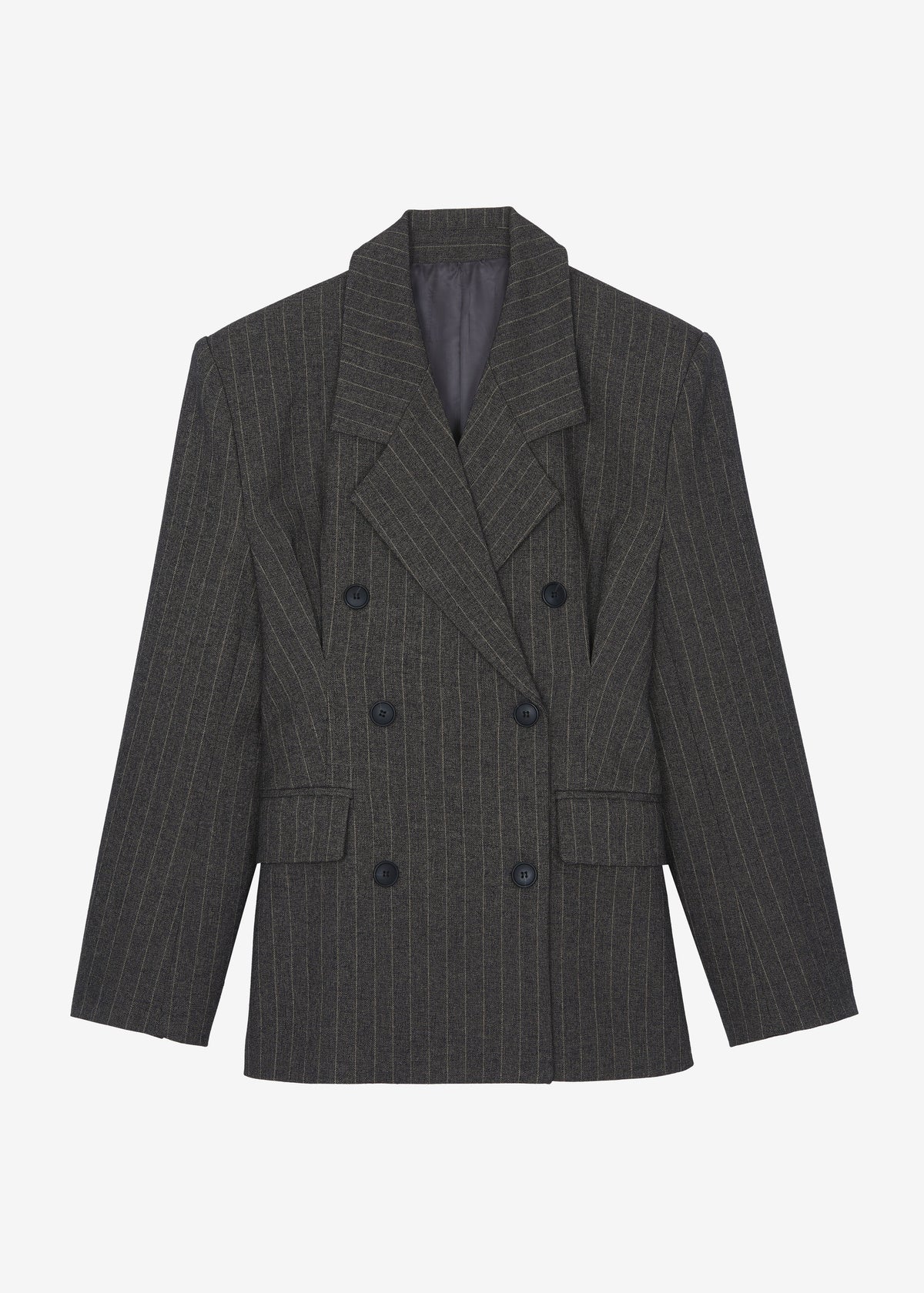 Tenby Striped Cinched Blazer - Brown Melange - 9