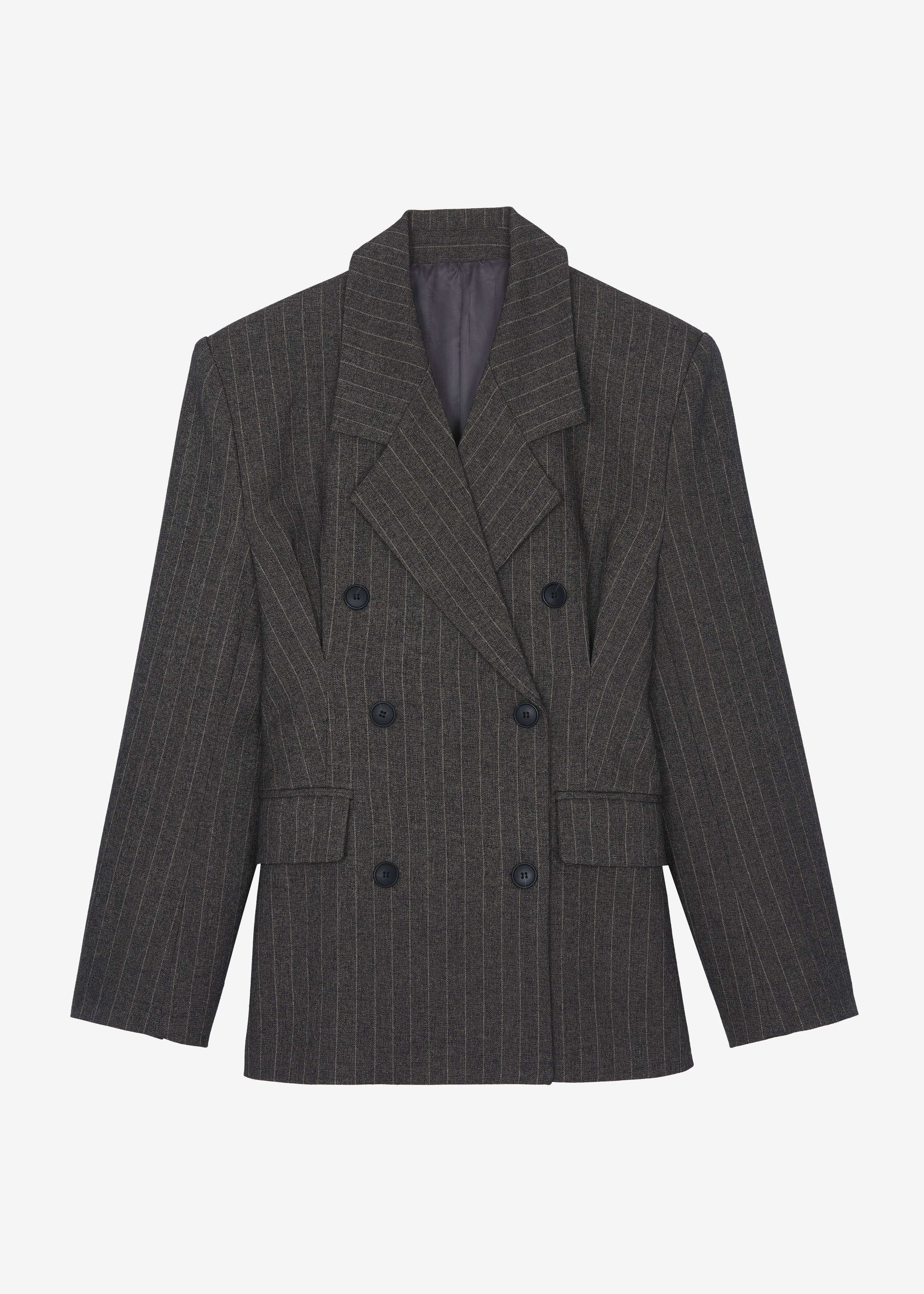 Tenby Striped Cinched Blazer - Brown Melange - 9