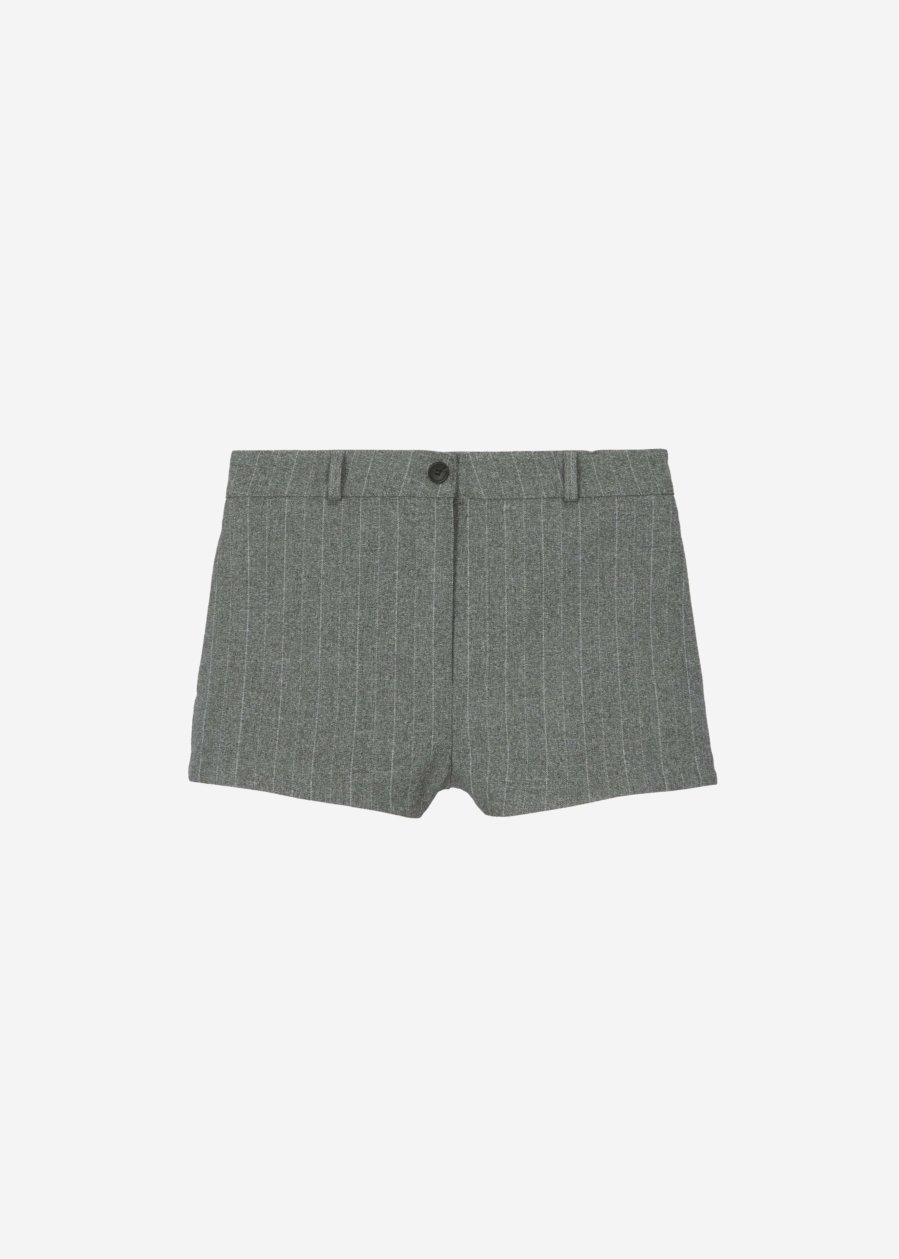 Tenby Striped Hot Pants - Grey Melange - 9