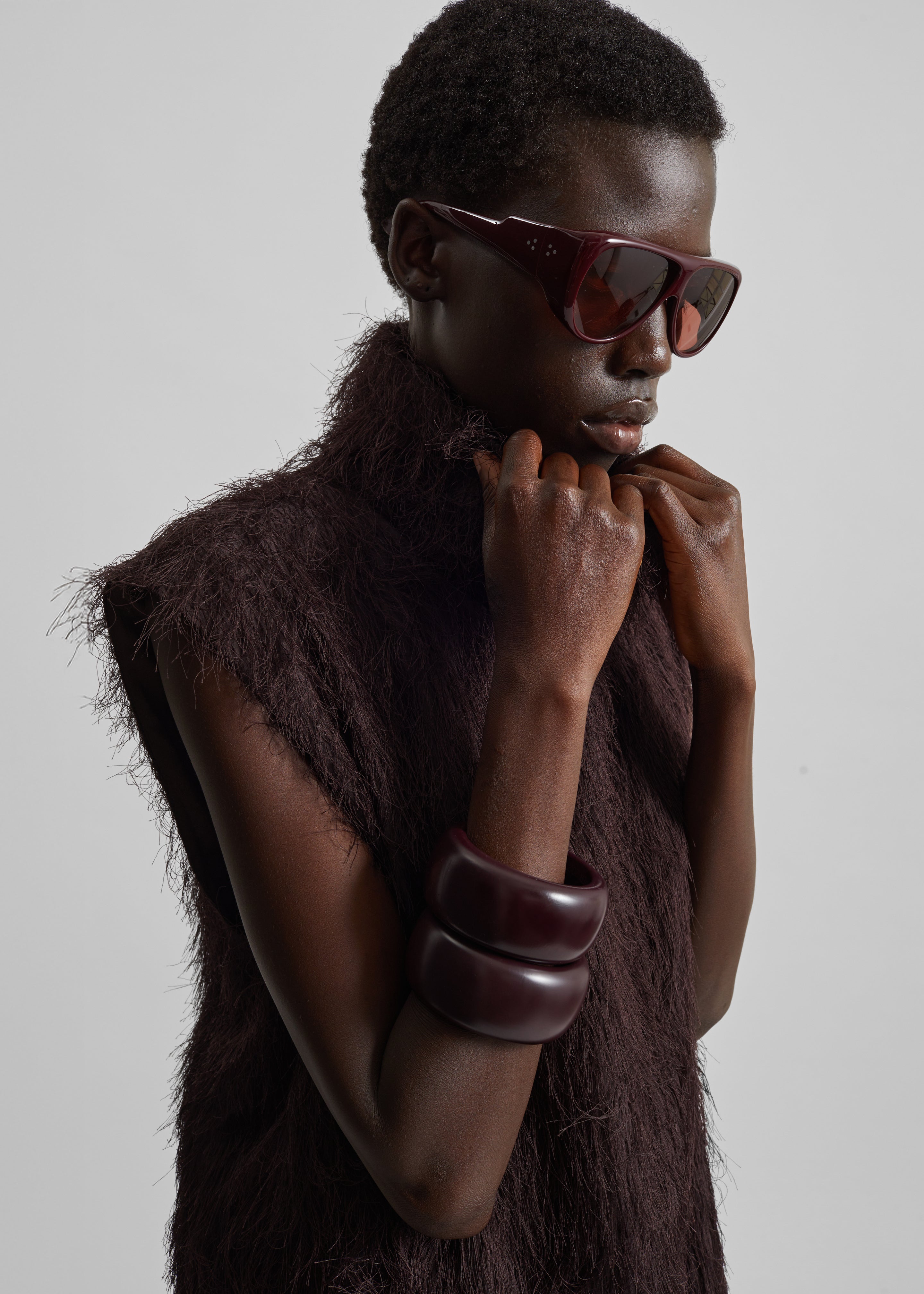 TFS Matte Bangle - Burgundy - 1