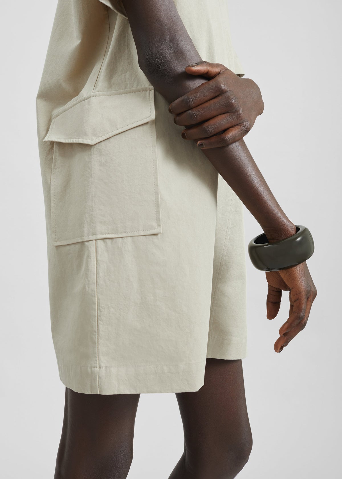 Tilba Polo Mini Dress - Beige - 3