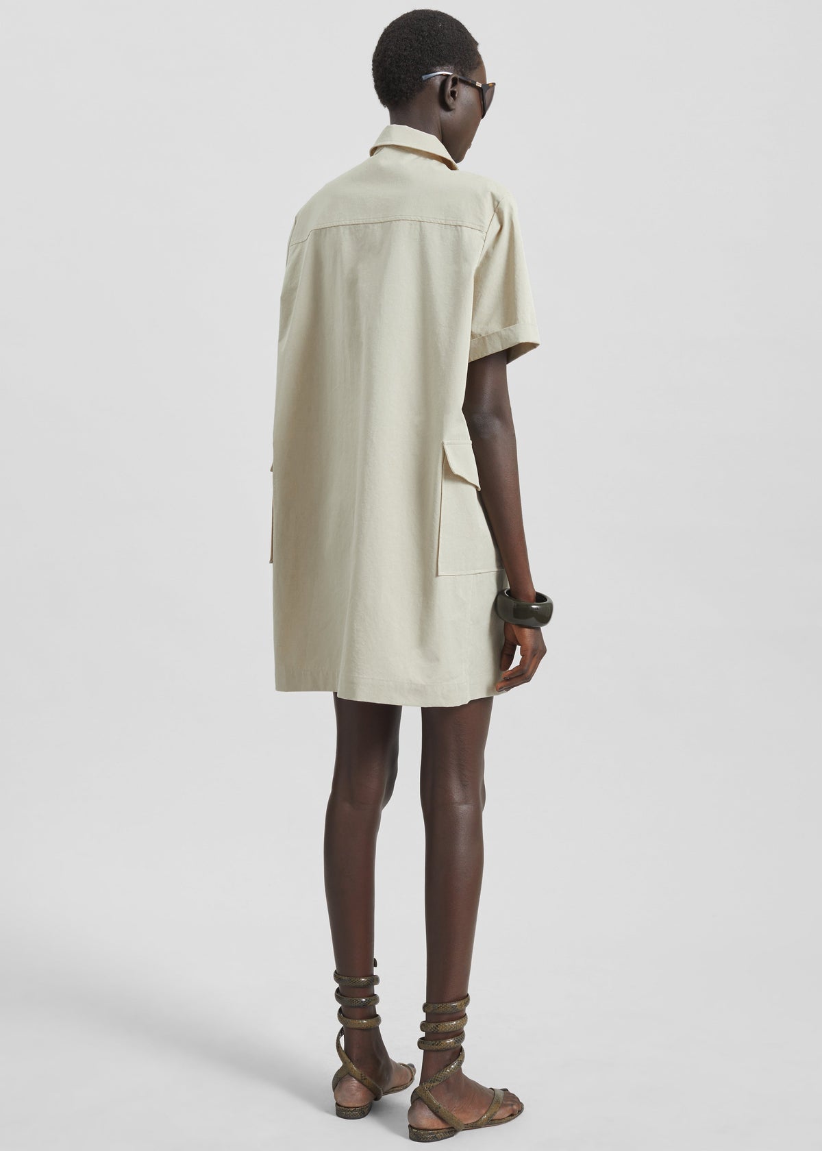 Tilba Polo Mini Dress - Beige - 6