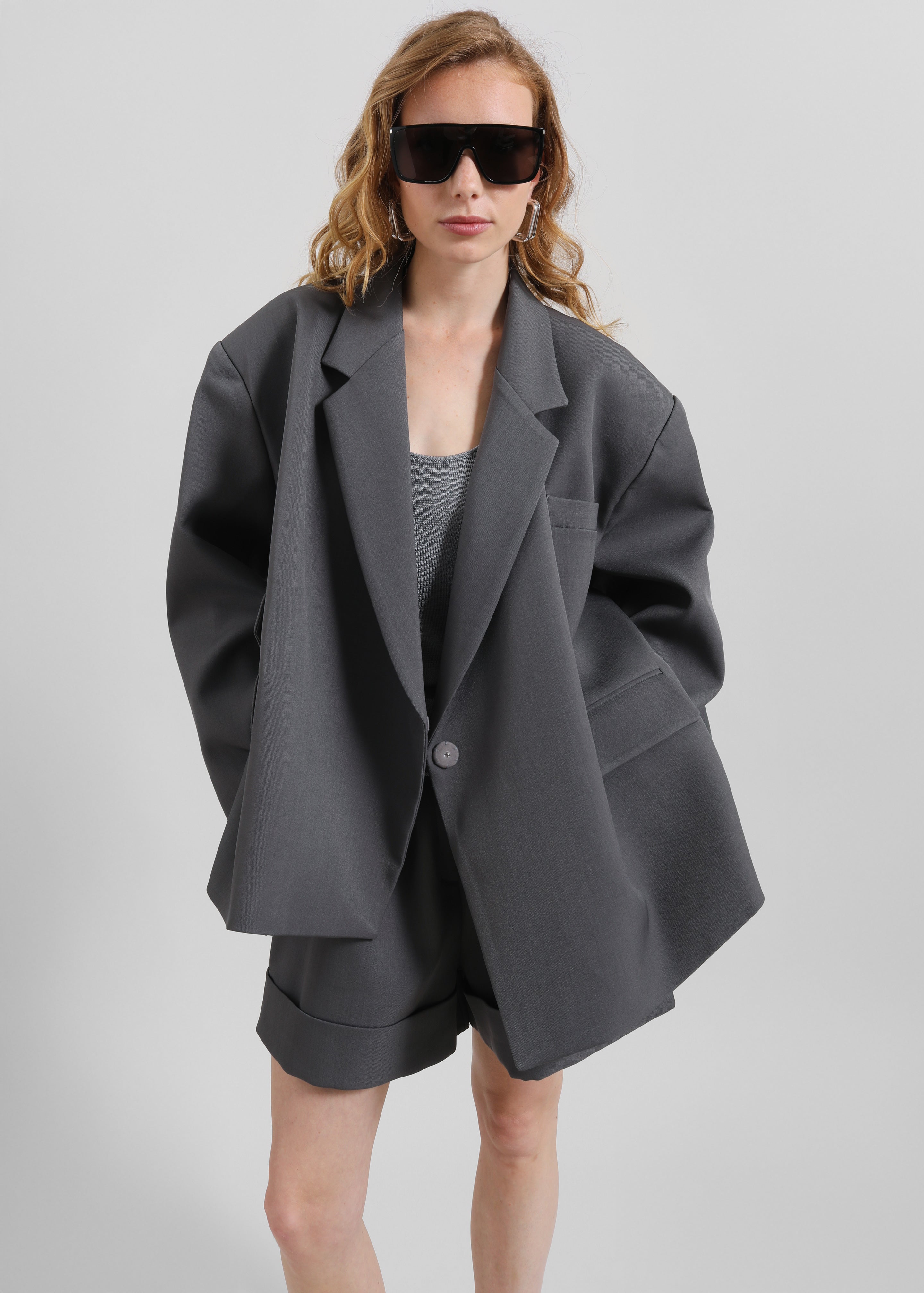 Tolmer Boxy Wrap Blazer - Storm Grey - 6