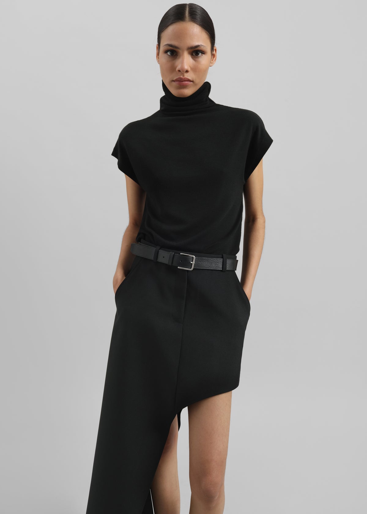 Toni Leather Belt - Black - 7