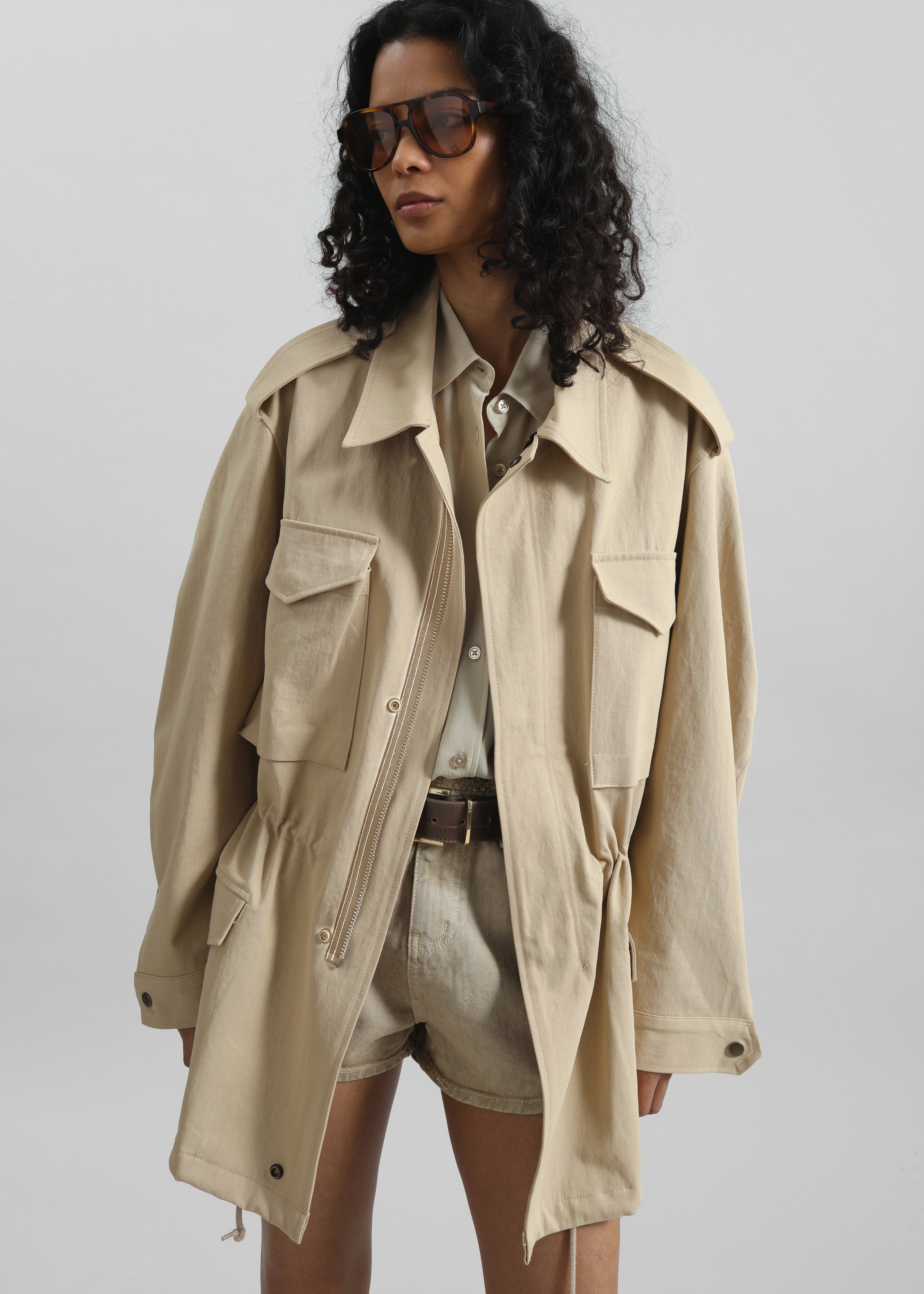 Toran Cargo Jacket - Beige - 1