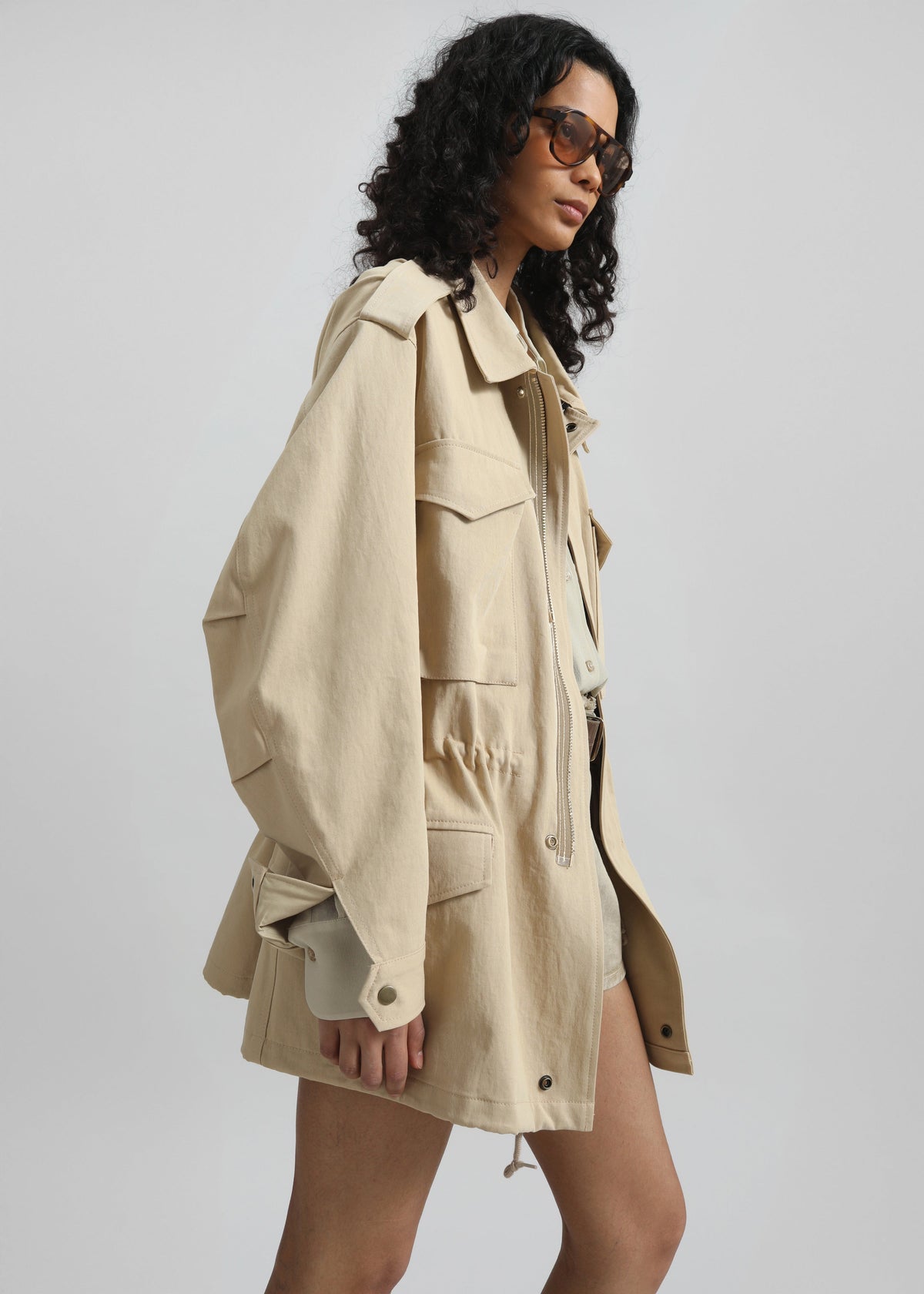 Toran Cargo Jacket - Beige - 2