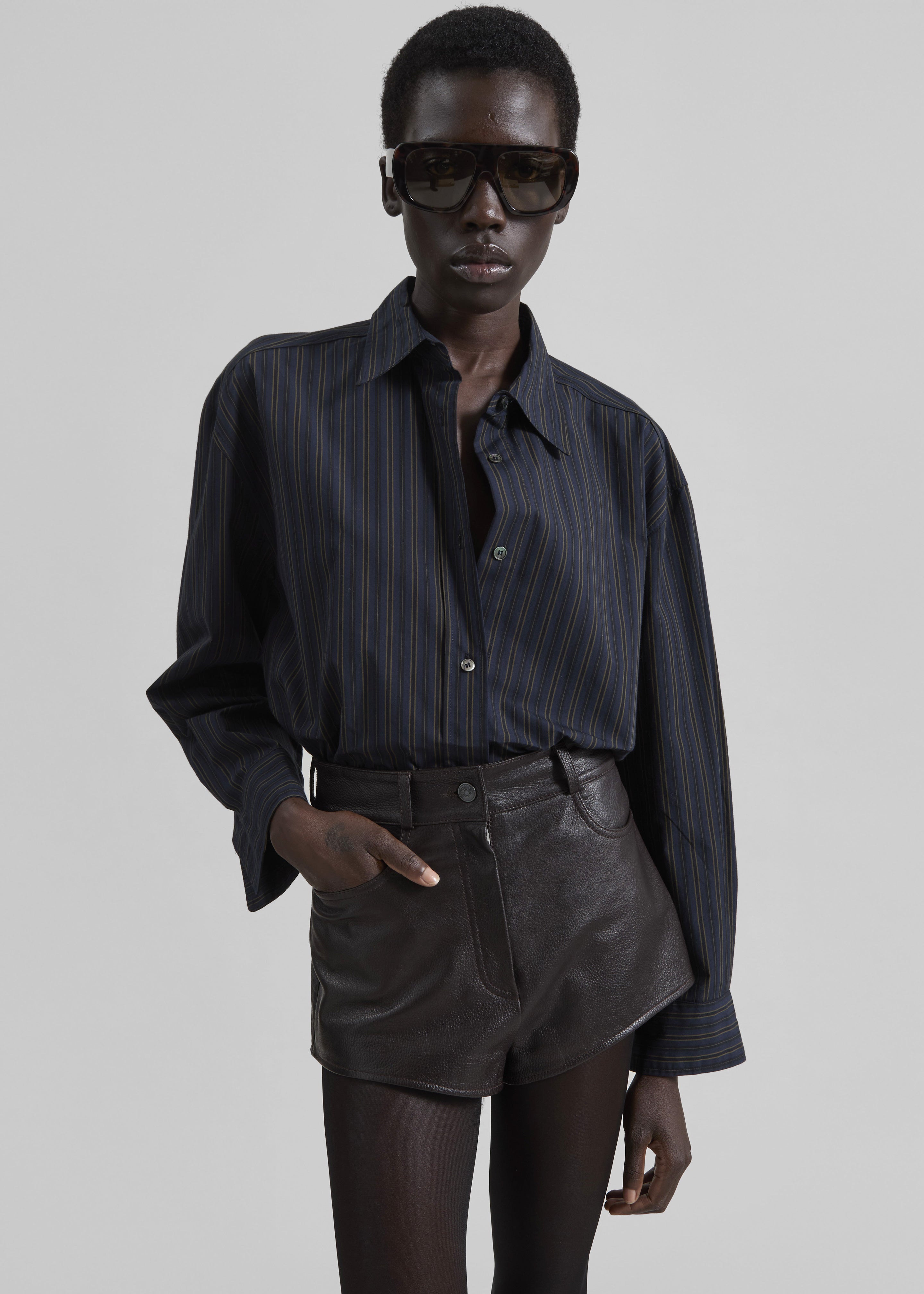 Toulon Shirt - Navy/Black Stripe - 1