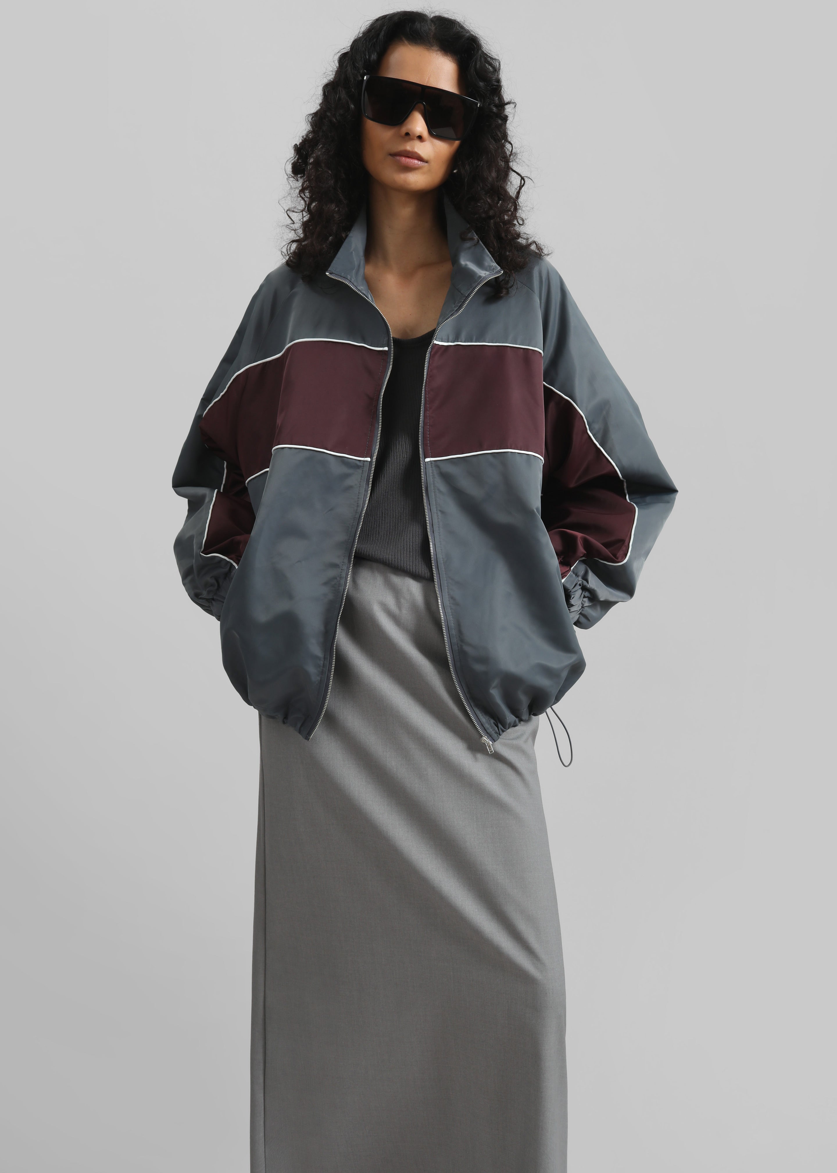 Treviso Colorblock Track Jacket - Slate Grey - 4