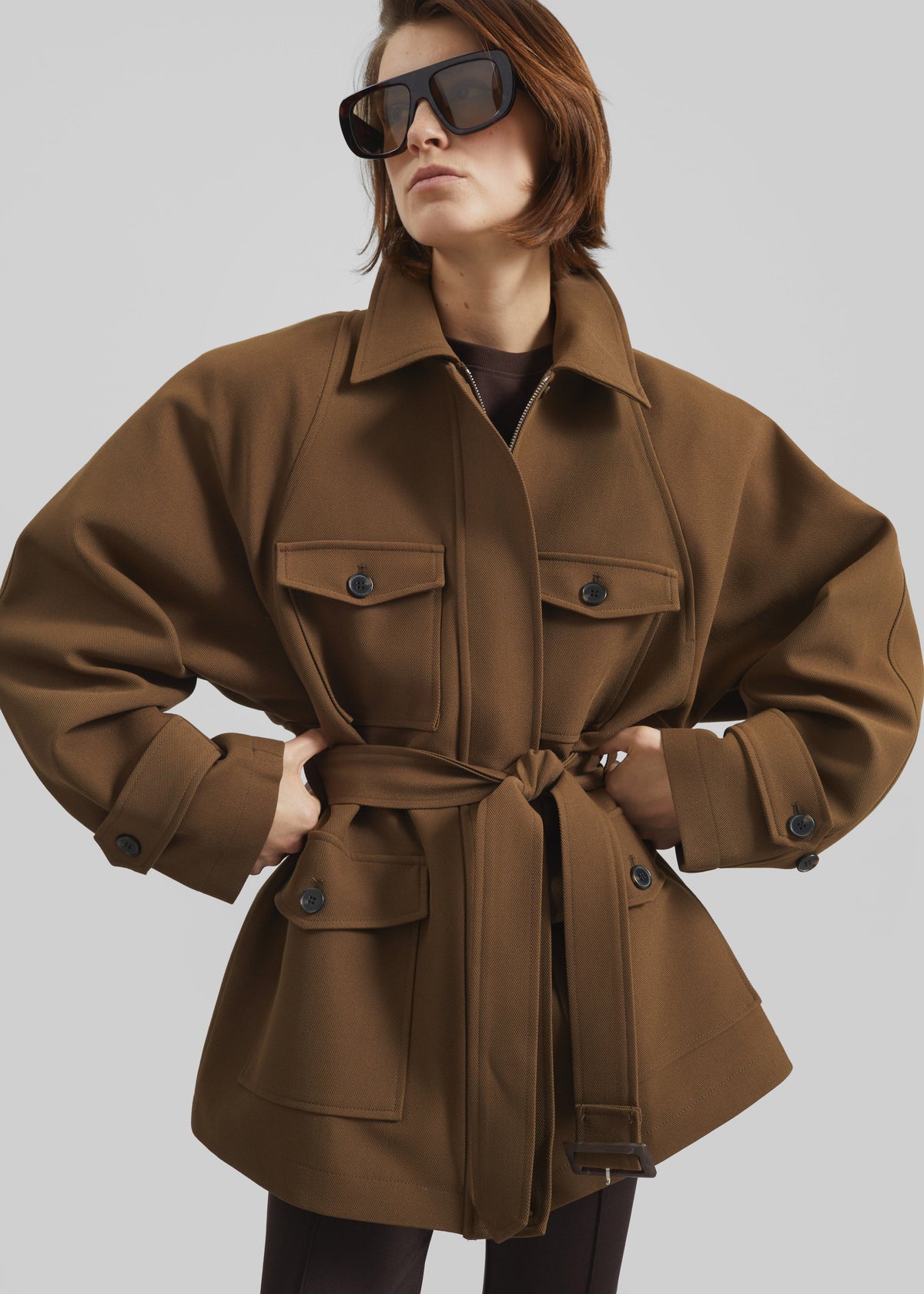 Trevose Padded Utility Jacket - Brown - 2