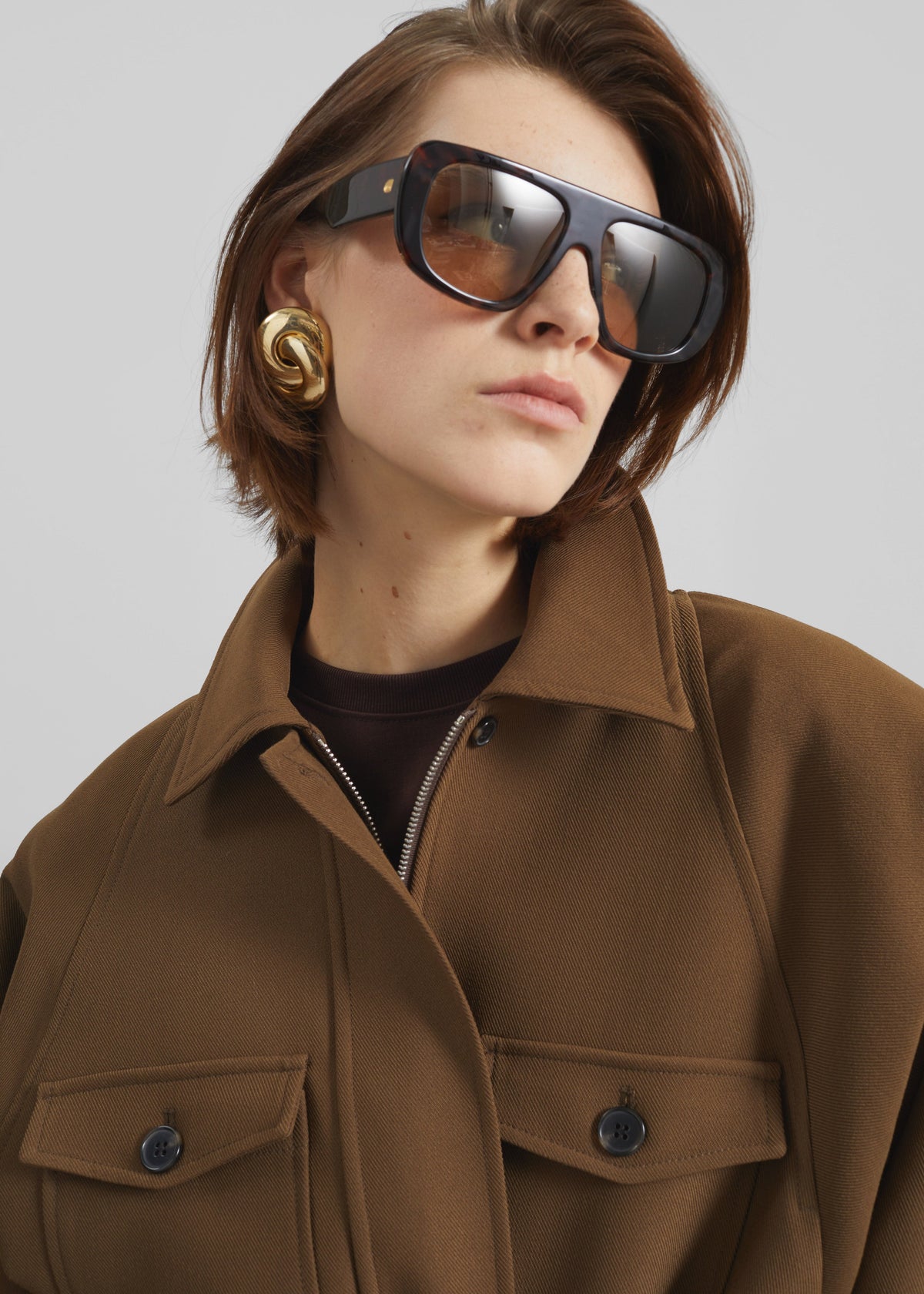 Trevose Padded Utility Jacket - Brown - 4